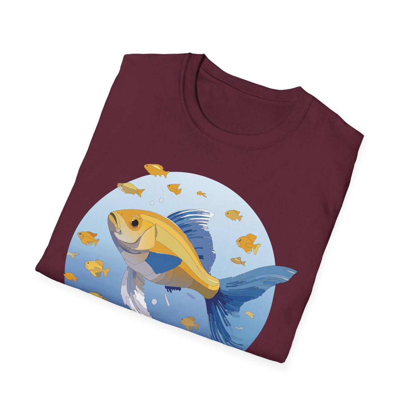 Fish Art Design Shirt, T Shirt with Fish, Graphic Shirt, Tee Shirt with Graphic Design, Shirt with Fish Graphic Art