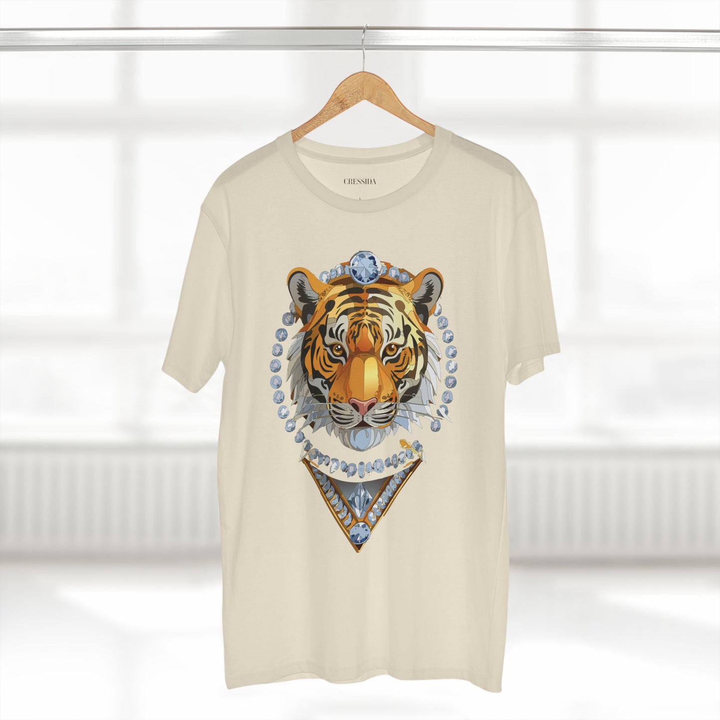 Unisex Premium Cotton Tee Shirt Featuring Antique Animal Medallion Art