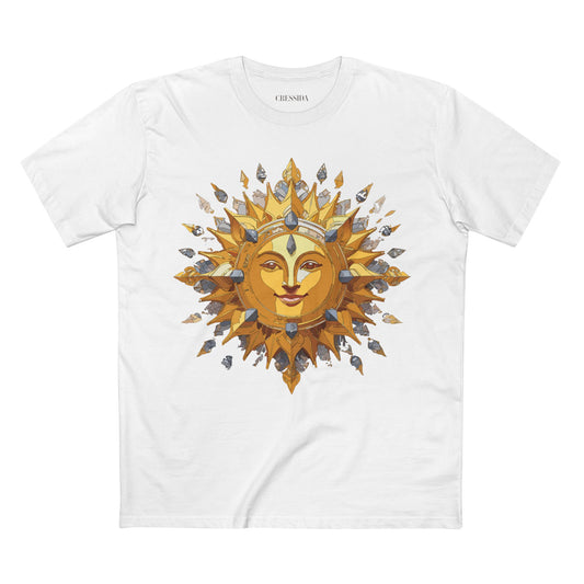 Sun Shirt, Shirt with Sun, Tee Shirt with Gold Sun