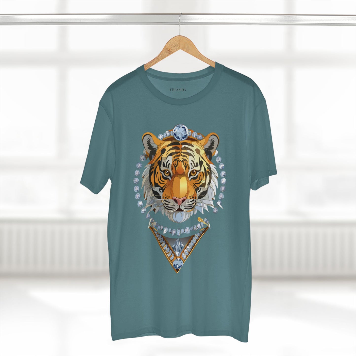 Unisex Premium Cotton Tee Shirt Featuring Antique Animal Medallion Art