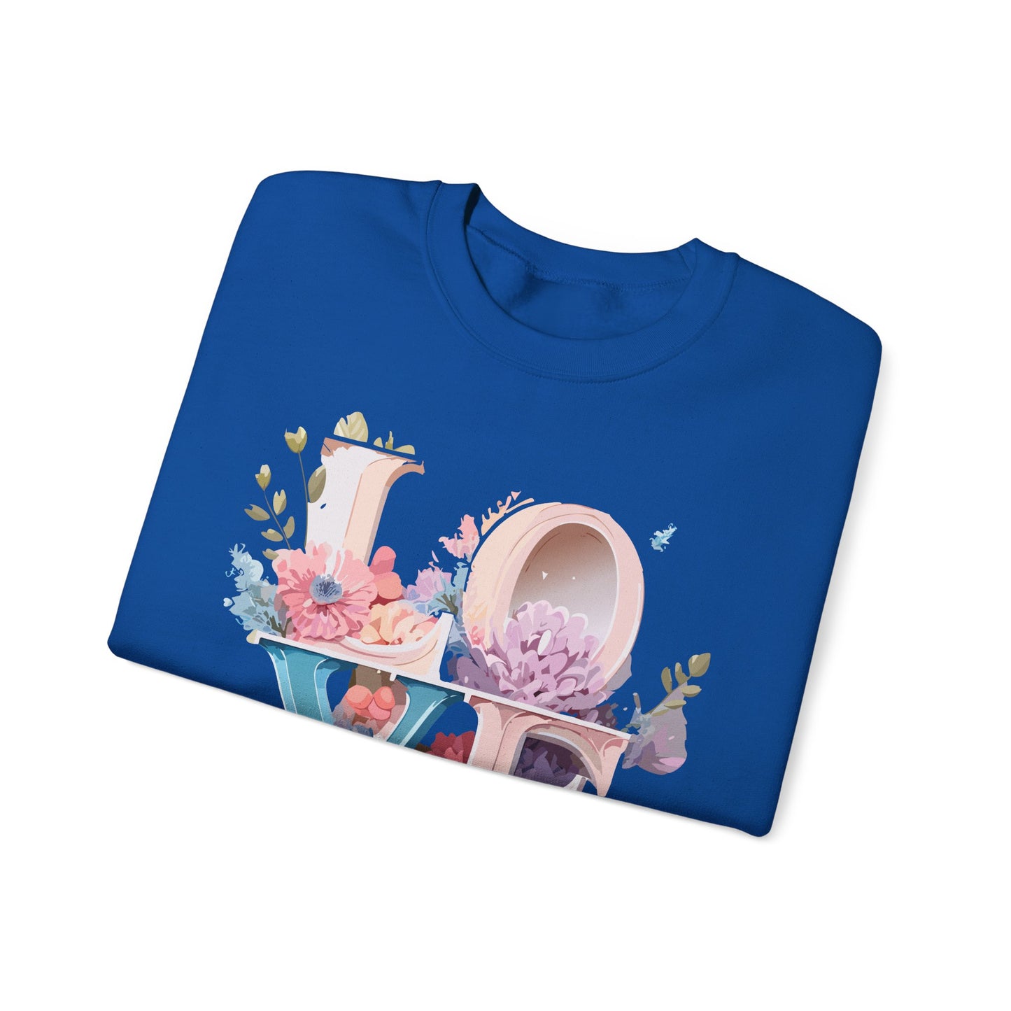 Floral Love Sweatshirt, Valentine's Day Sweatshirt, Love Flower Sweatshirt