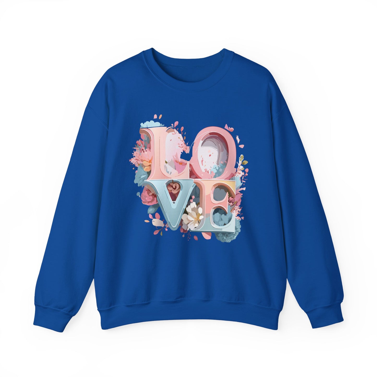 Floral Love Sweatshirt, Valentine's Day Sweatshirt, Love Flower Sweatshirt