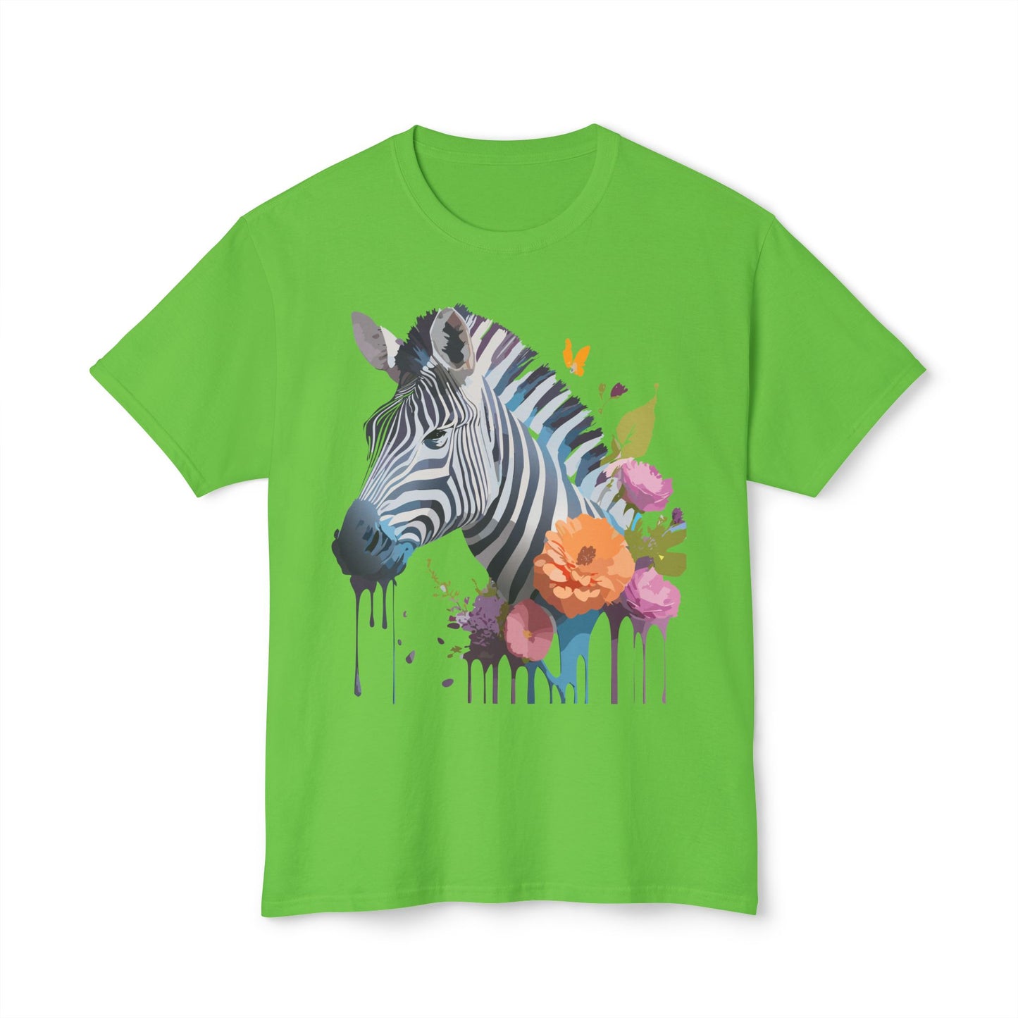 Zebra T-Shirt, Vintage Zebra Tee, Floral Tees, Zebra Art Design Shirt, Tee Shirt with Zebra 9