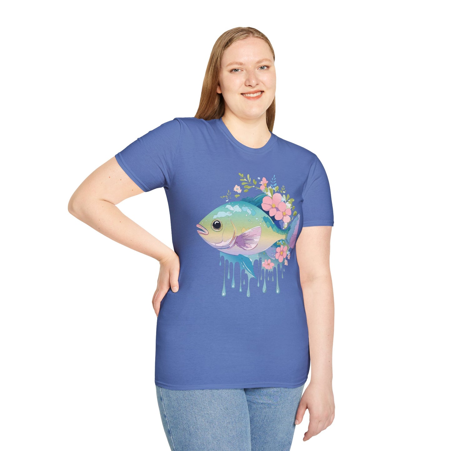 Fish Art Design Shirt, T Shirt with Fish, Graphic Shirt, Tee Shirt with Graphic Design, Shirt with Fish Graphic Art