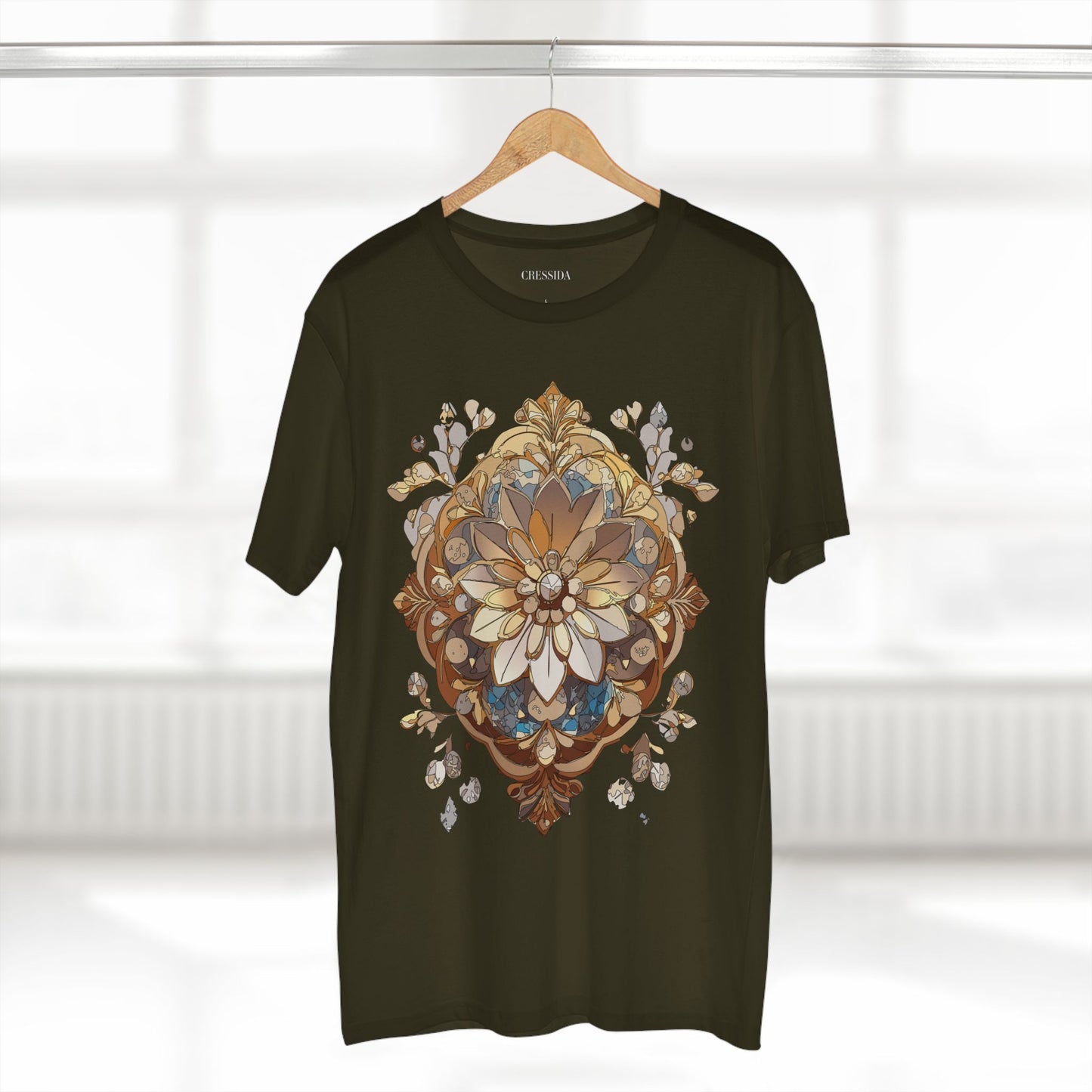 Floral Shirt, Shirt with Flower, Tee Shirt with Antique Flower