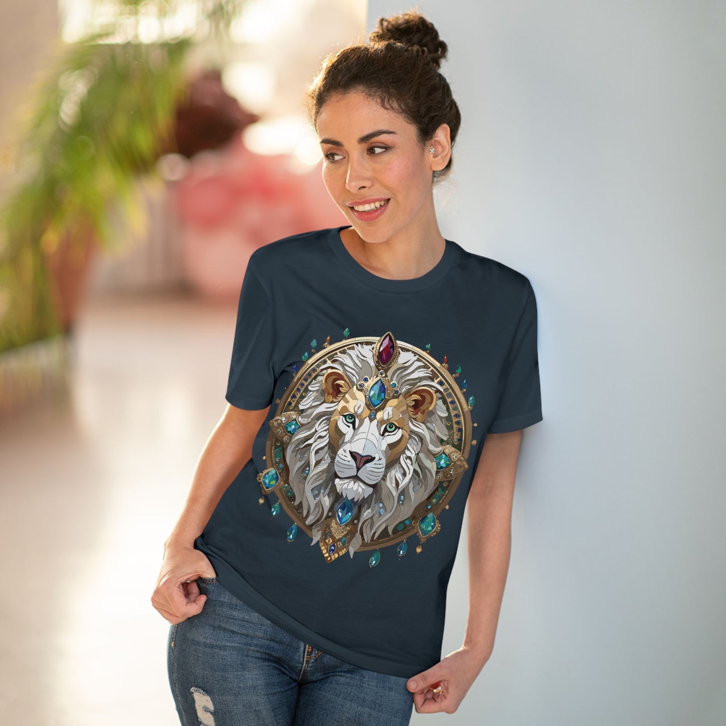 Organic T-shirt with Animals - Lion