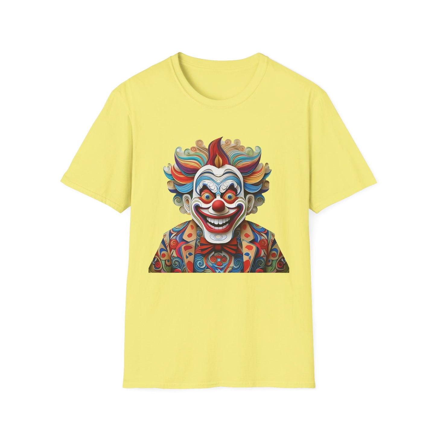 Clown Shirt, T Shirt with Clown, Funny Man Shirt, Tee Shirt with Funny Man, Circus Shirt, Shirt with Circus, Scary Man Shirt, Shirt with Scary Man