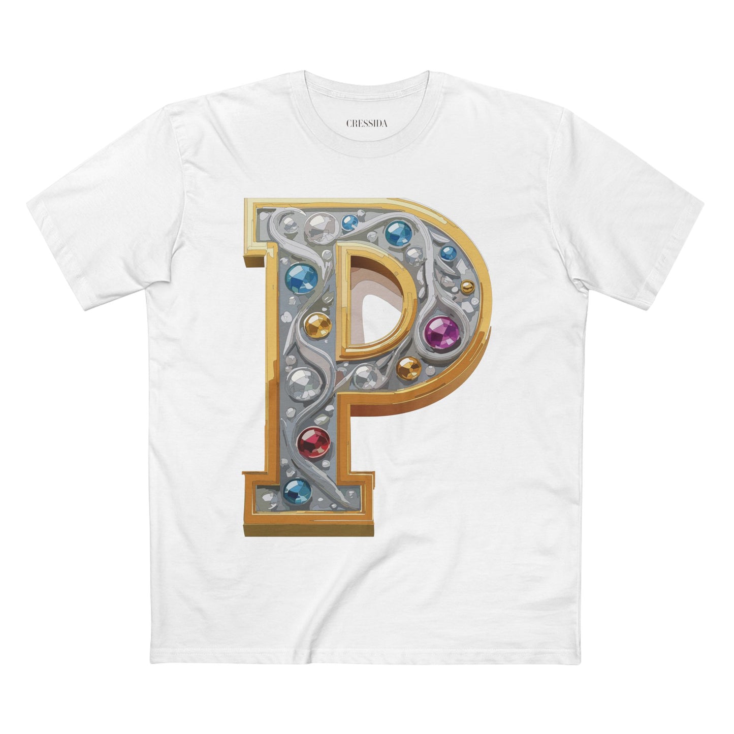 Letter Shirt, Shirt with Letters, Tee Shirt with Gold Letters
