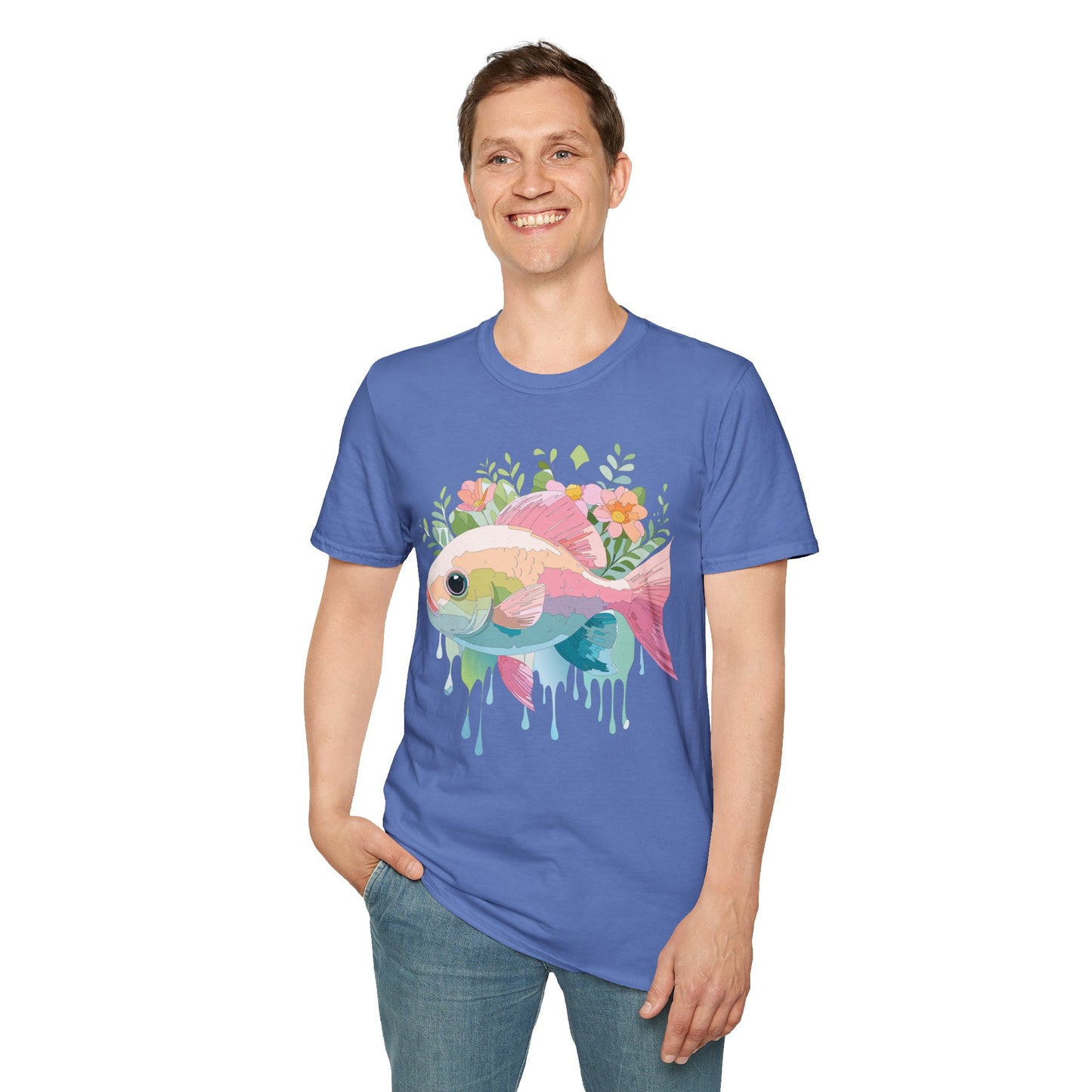 Fish Art Design Shirt, T Shirt with Fish, Graphic Shirt, Tee Shirt with Graphic Design, Shirt with Fish Graphic Art