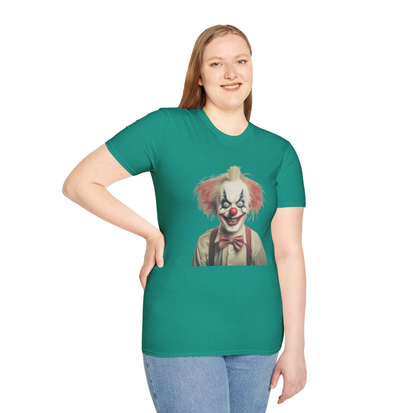Clown Shirt, T Shirt with Clown, Funny Man Shirt, Tee Shirt with Funny Man, Circus Shirt, Shirt with Circus, Scary Man Shirt, Shirt with Scary Man