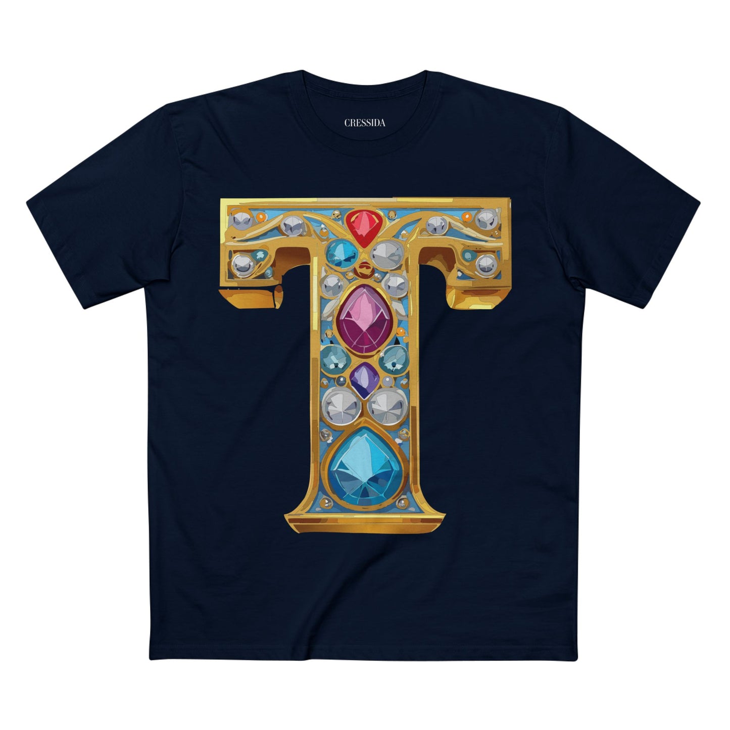 Letter Shirt, Shirt with Letters, Tee Shirt with Gold Letters