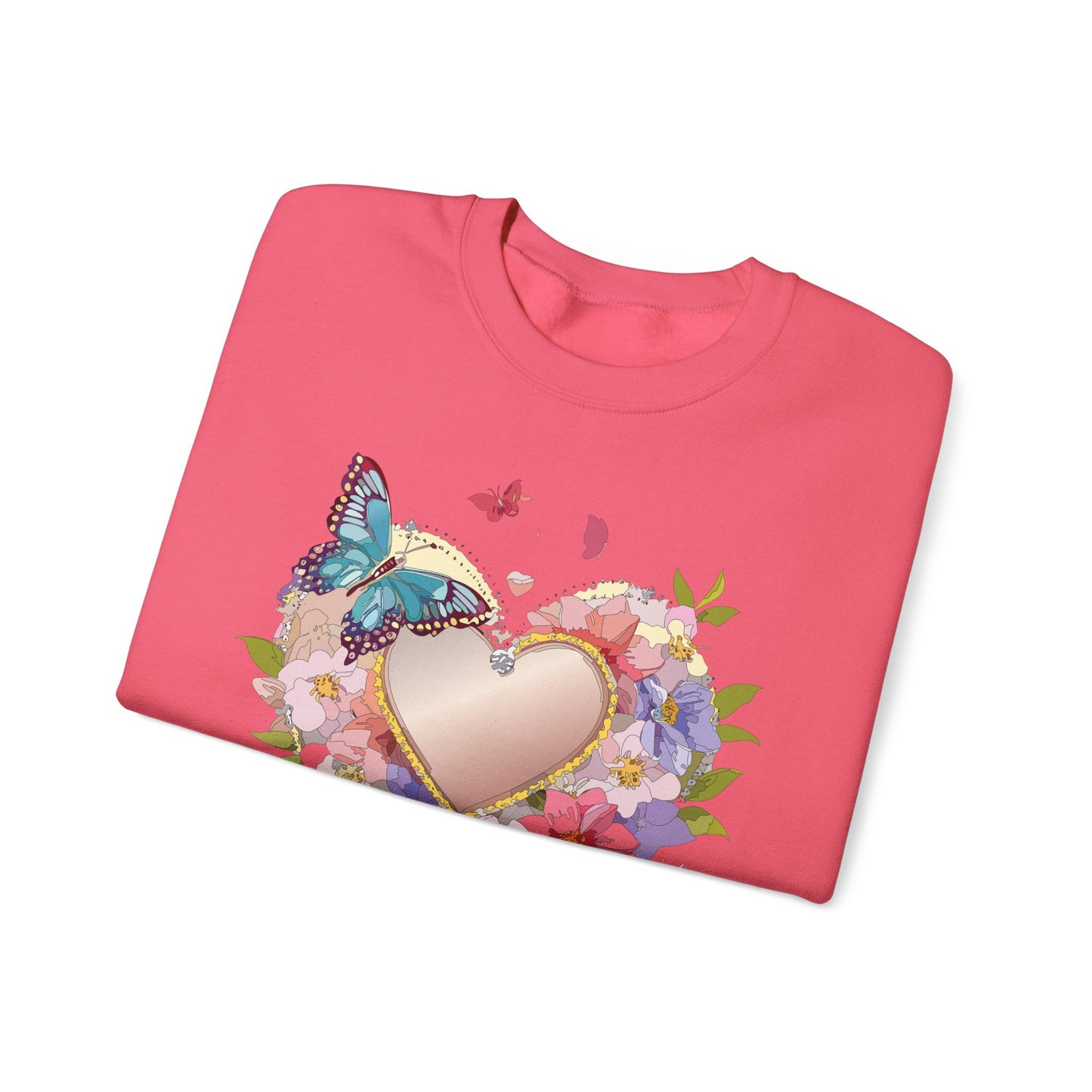 Floral Heart Sweatshirt, Floral Love Sweatshirt, Valentine's Day Sweatshirt, Heart Floral Sweatshirt