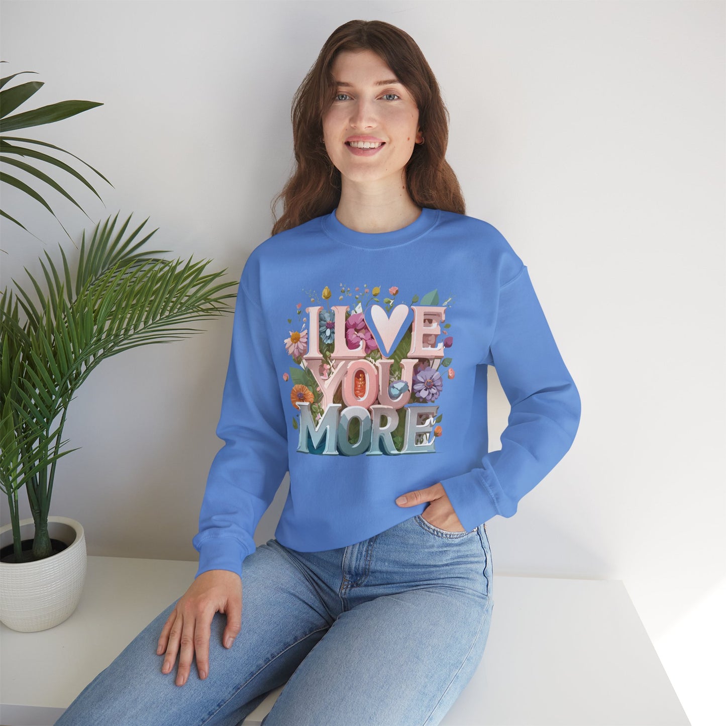 Floral Love Sweatshirt, Valentine's Day Sweatshirt, Love Flower Sweatshirt