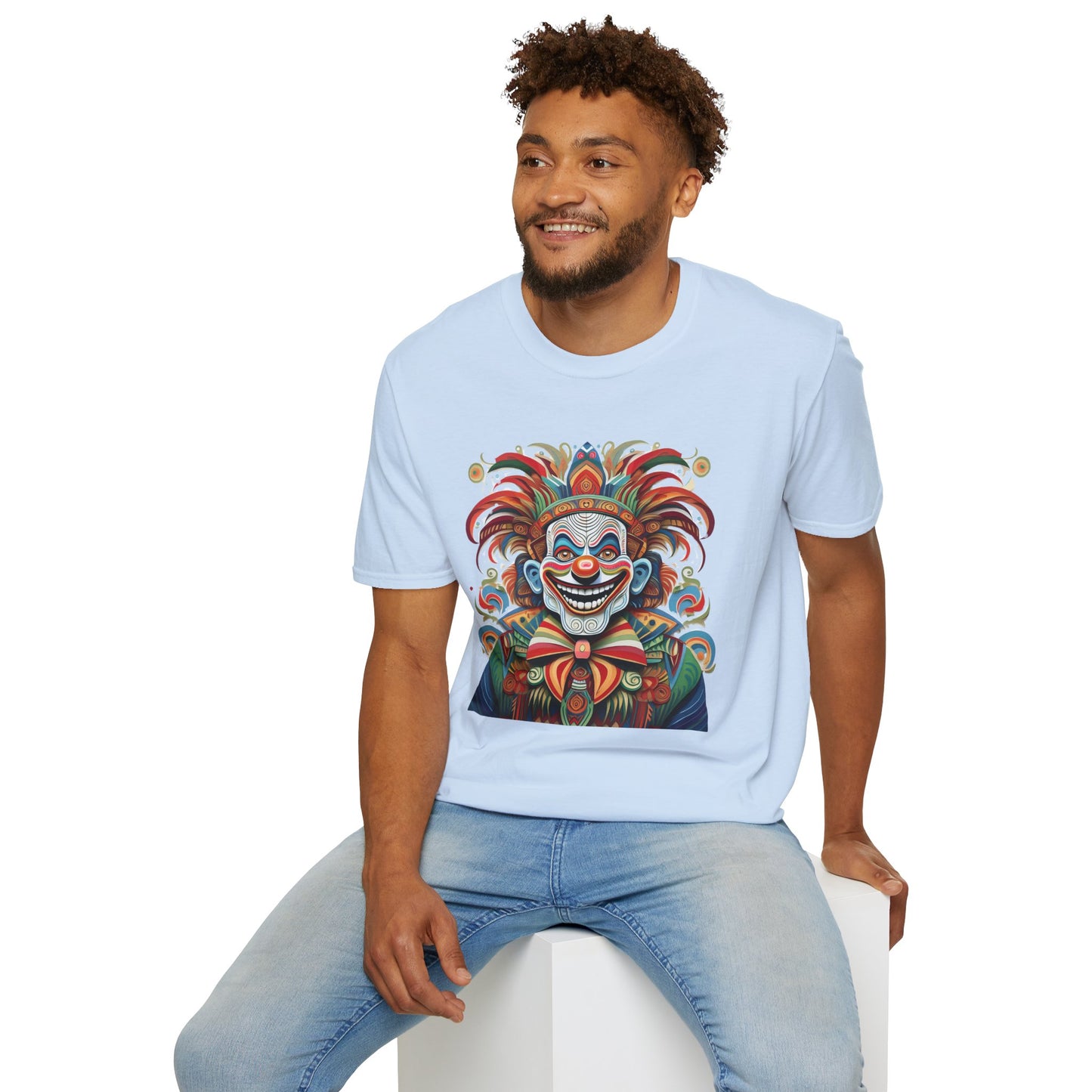 Clown Shirt, T Shirt with Clown, Funny Man Shirt, Tee Shirt with Funny Man, Circus Shirt, Shirt with Circus, Scary Man Shirt, Shirt with Scary Man