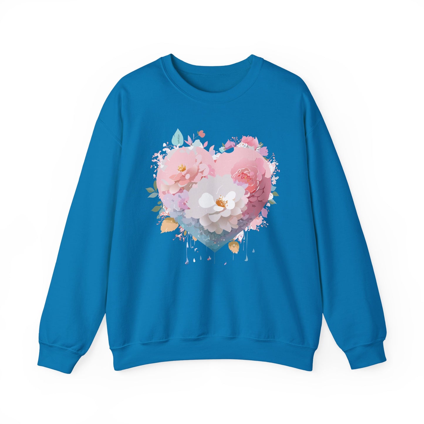 Floral Heart Sweatshirt, Floral Love Sweatshirt, Valentine's Day Sweatshirt, Heart Floral Sweatshirt