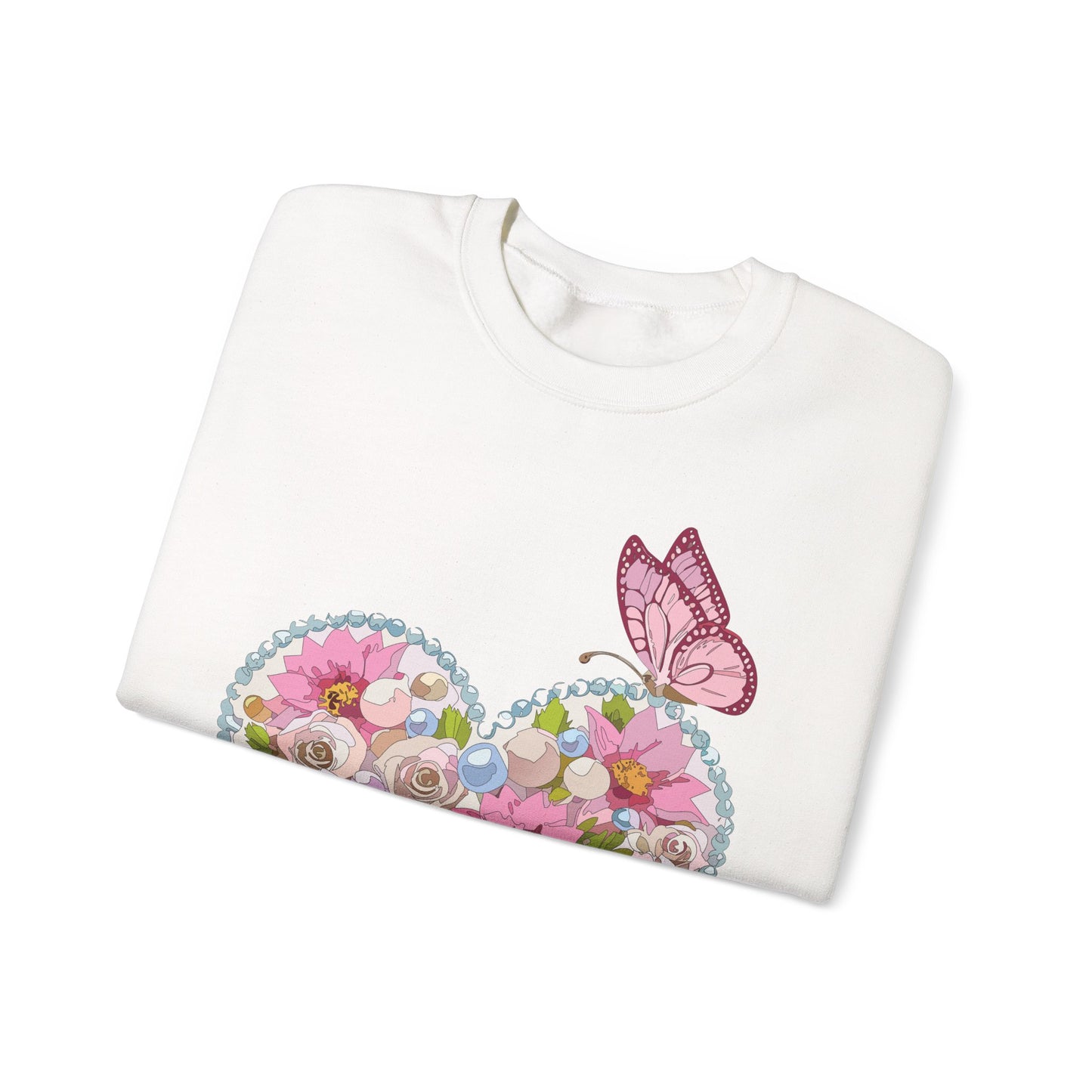 Floral Heart Sweatshirt, Floral Love Sweatshirt, Valentine's Day Sweatshirt, Heart Floral Sweatshirt