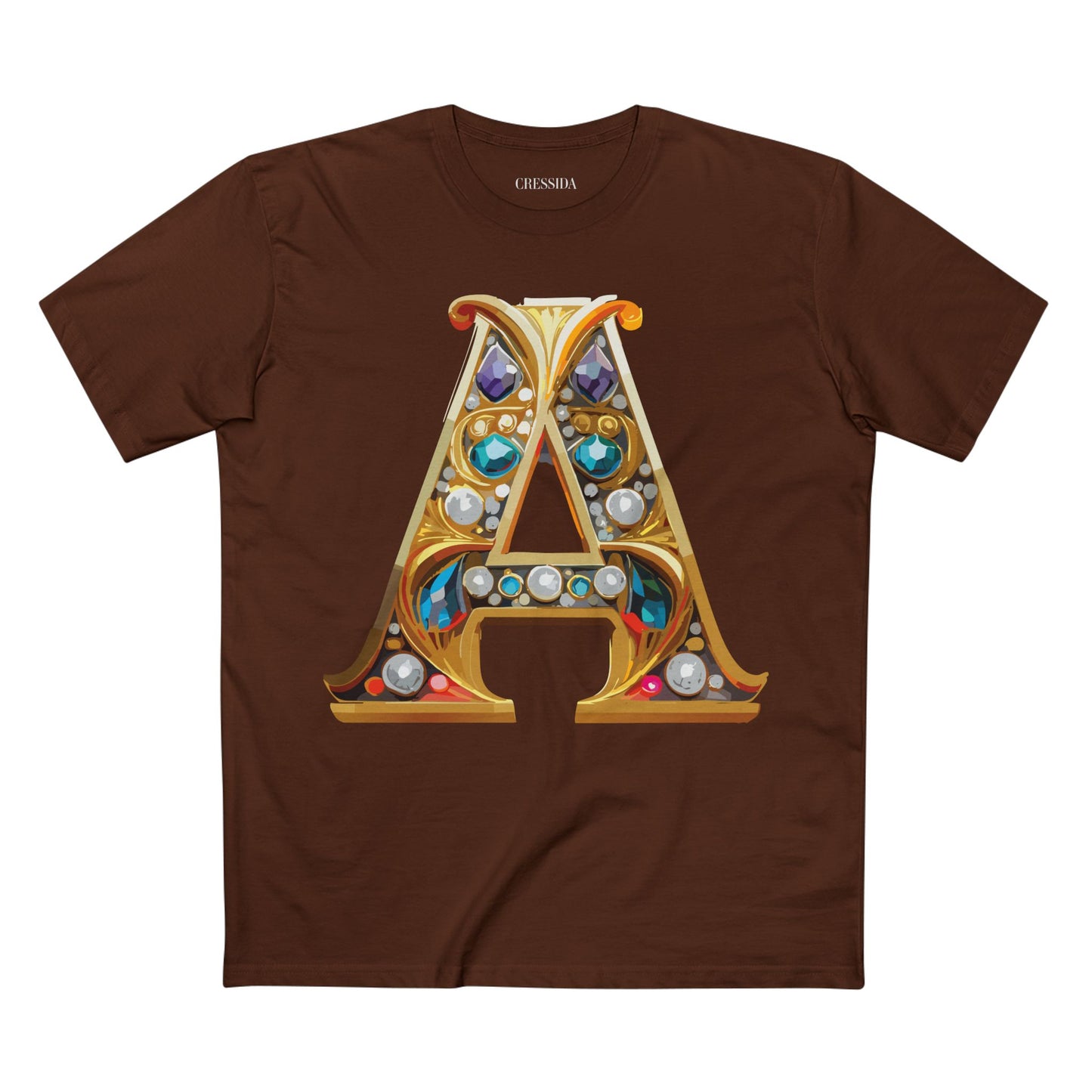 Letter Shirt, Shirt with Letters, Tee Shirt with Gold Letters