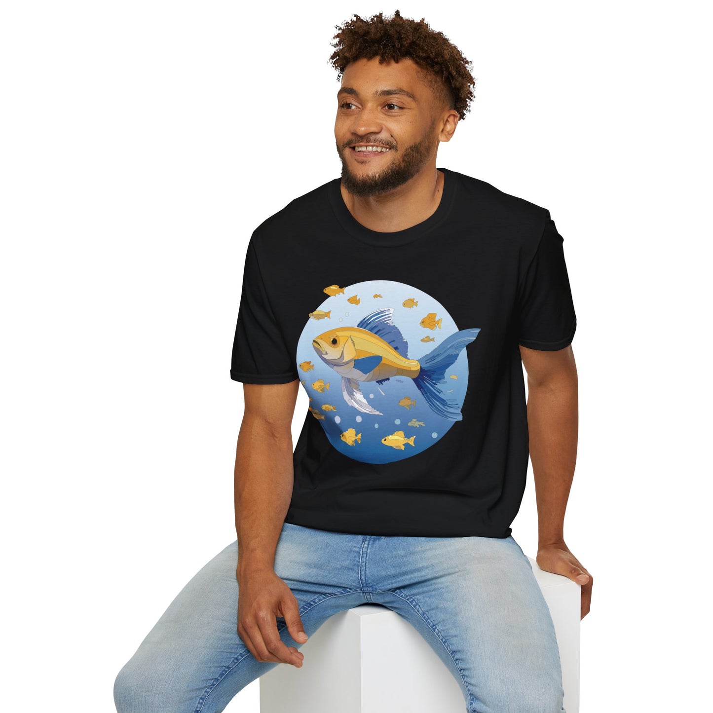 Fish Art Design Shirt, T Shirt with Fish, Graphic Shirt, Tee Shirt with Graphic Design, Shirt with Fish Graphic Art