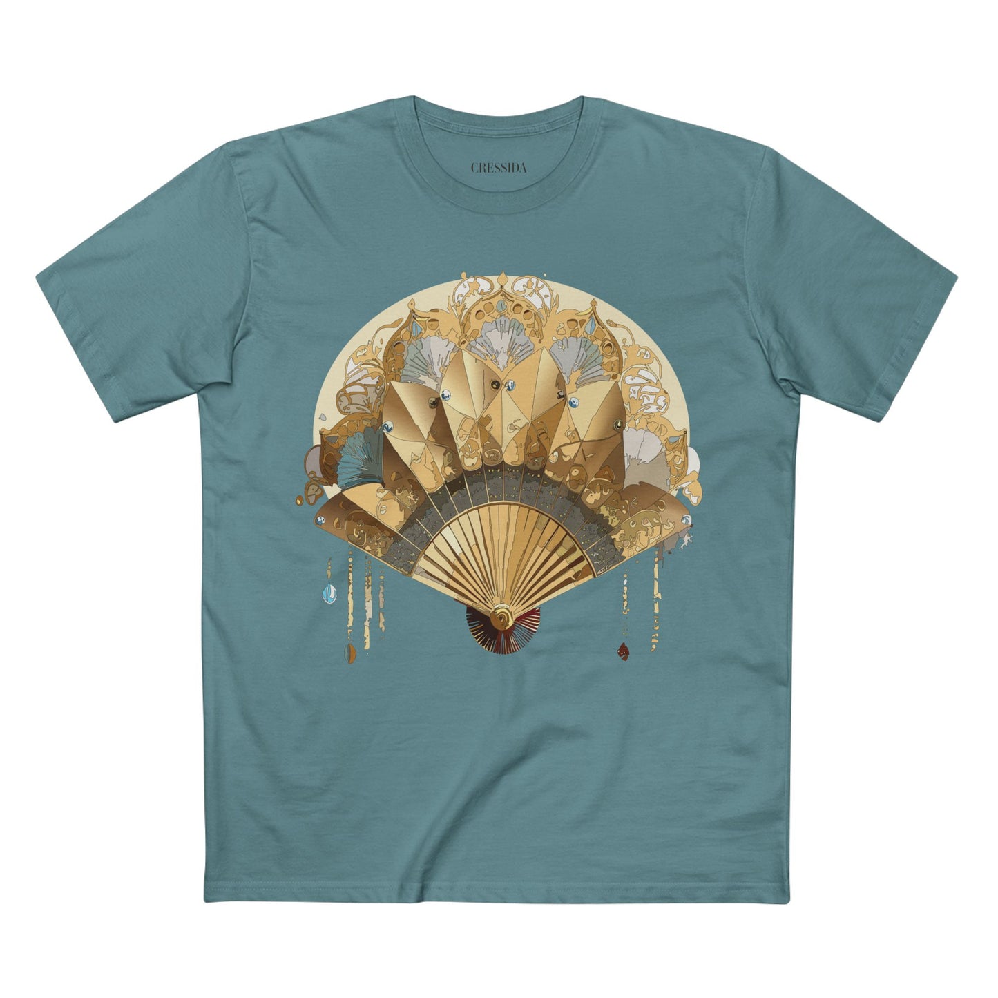 Fan shirt, Shirt with Fan, Tee Shirt with Antique Fan