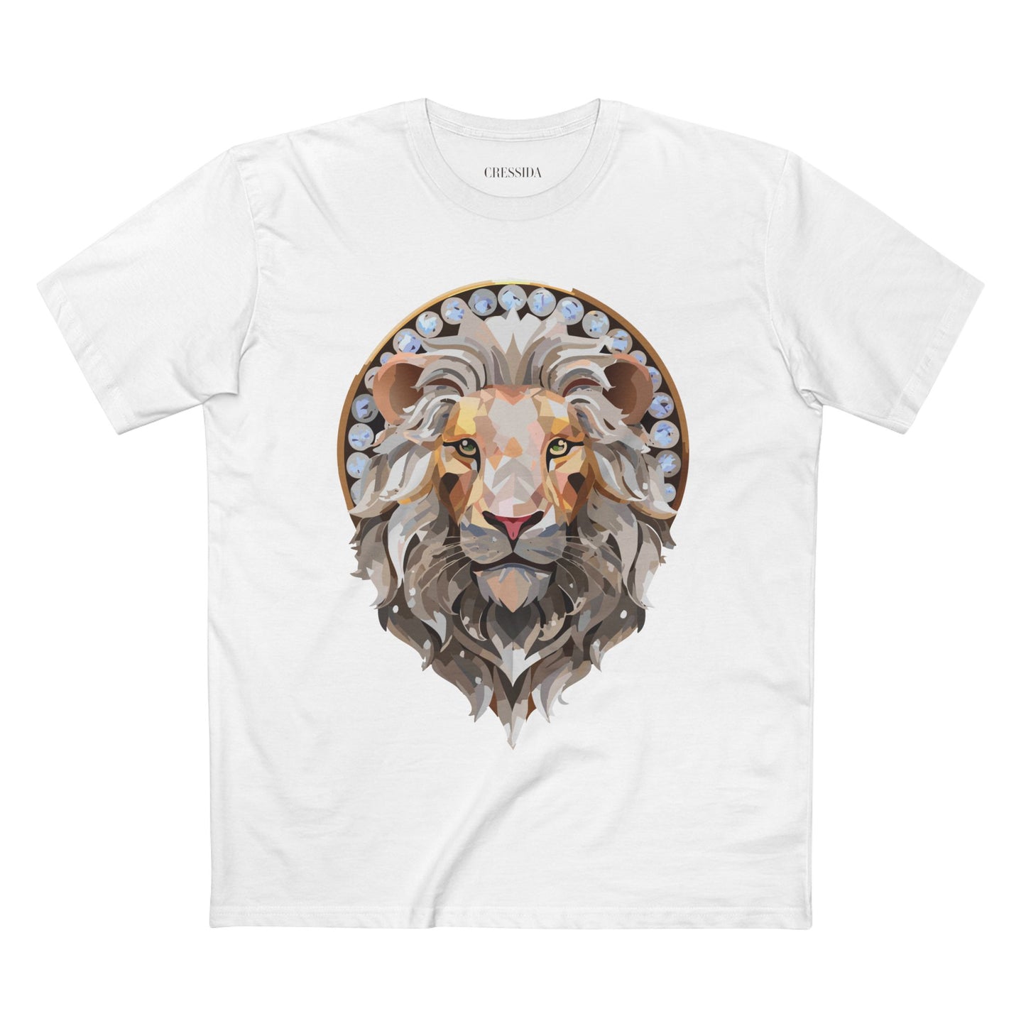 Unisex Animal Print Tee With Antique Medallion Art Design Graphic