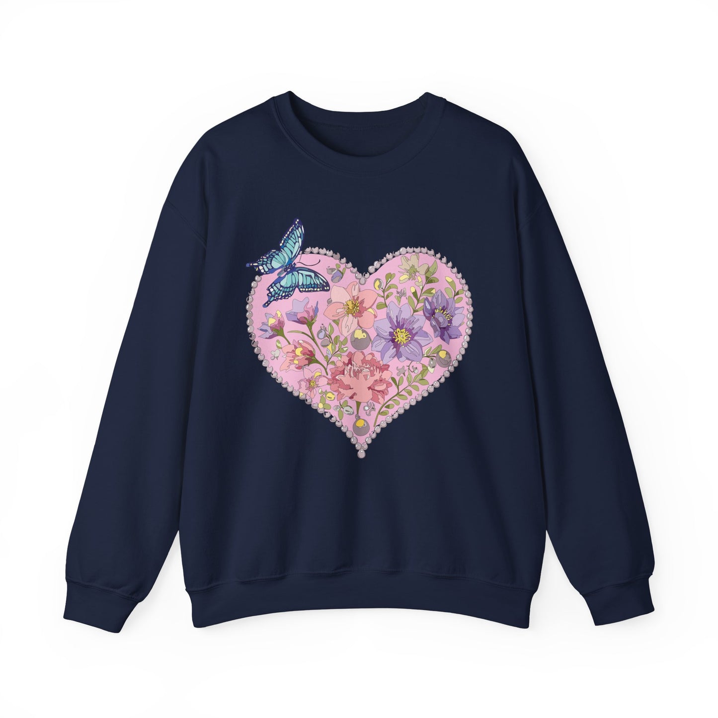 Floral Heart Sweatshirt, Floral Love Sweatshirt, Valentine's Day Sweatshirt, Heart Floral Sweatshirt