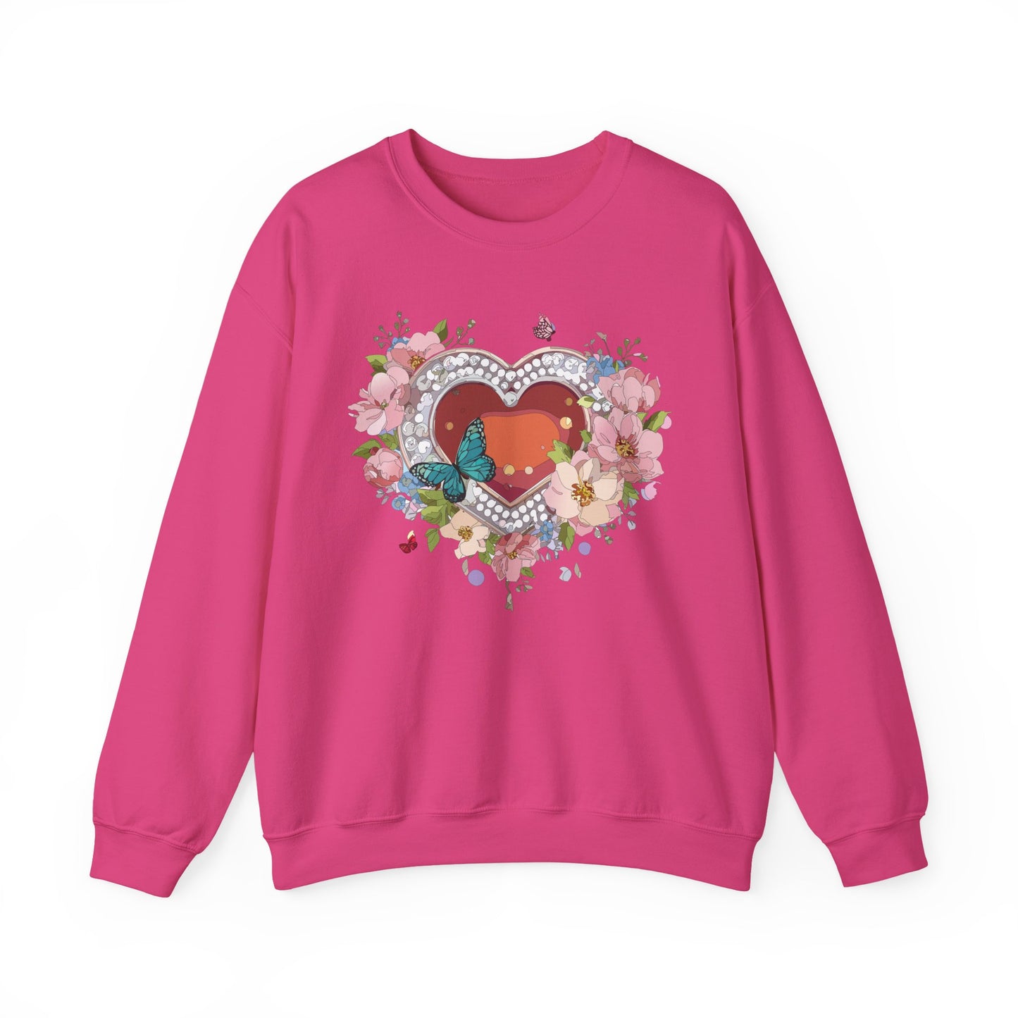 Floral Heart Sweatshirt, Floral Love Sweatshirt, Valentine's Day Sweatshirt, Heart Floral Sweatshirt