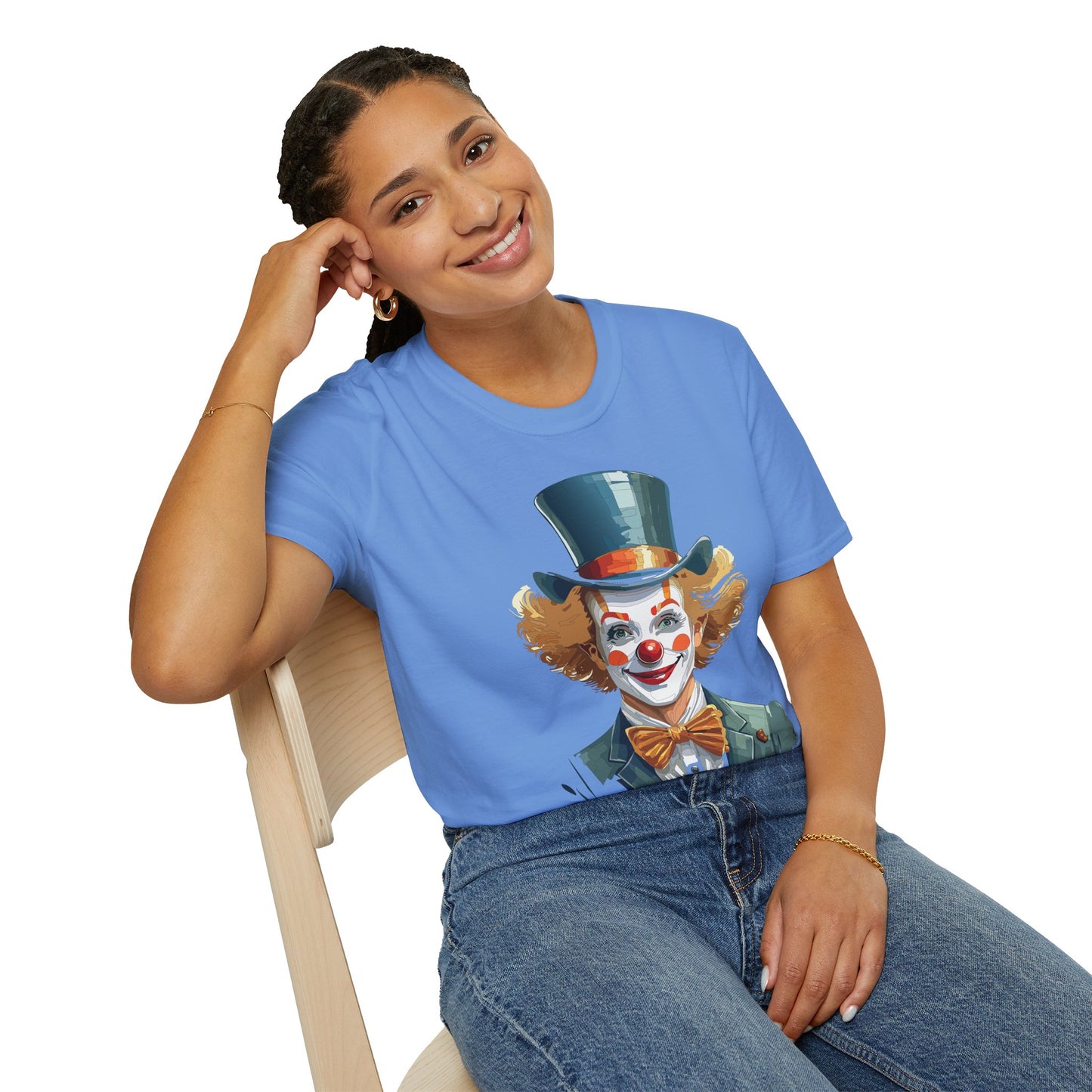 Clown Shirt, T Shirt with Clown, Funny Man Shirt, Tee Shirt with Funny Man, Circus Shirt, Shirt with Circus, Scary Man Shirt, Shirt with Scary Man