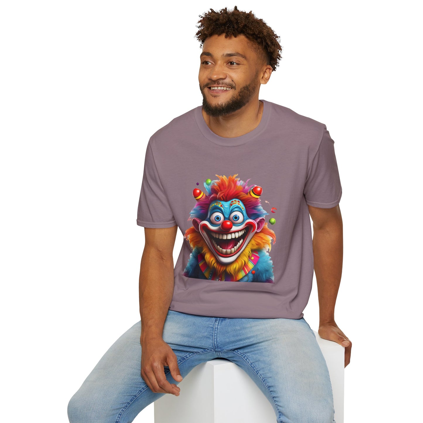 Clown Shirt, T Shirt with Clown, Funny Man Shirt, Tee Shirt with Funny Man, Circus Shirt, Shirt with Circus, Scary Man Shirt, Shirt with Scary Man