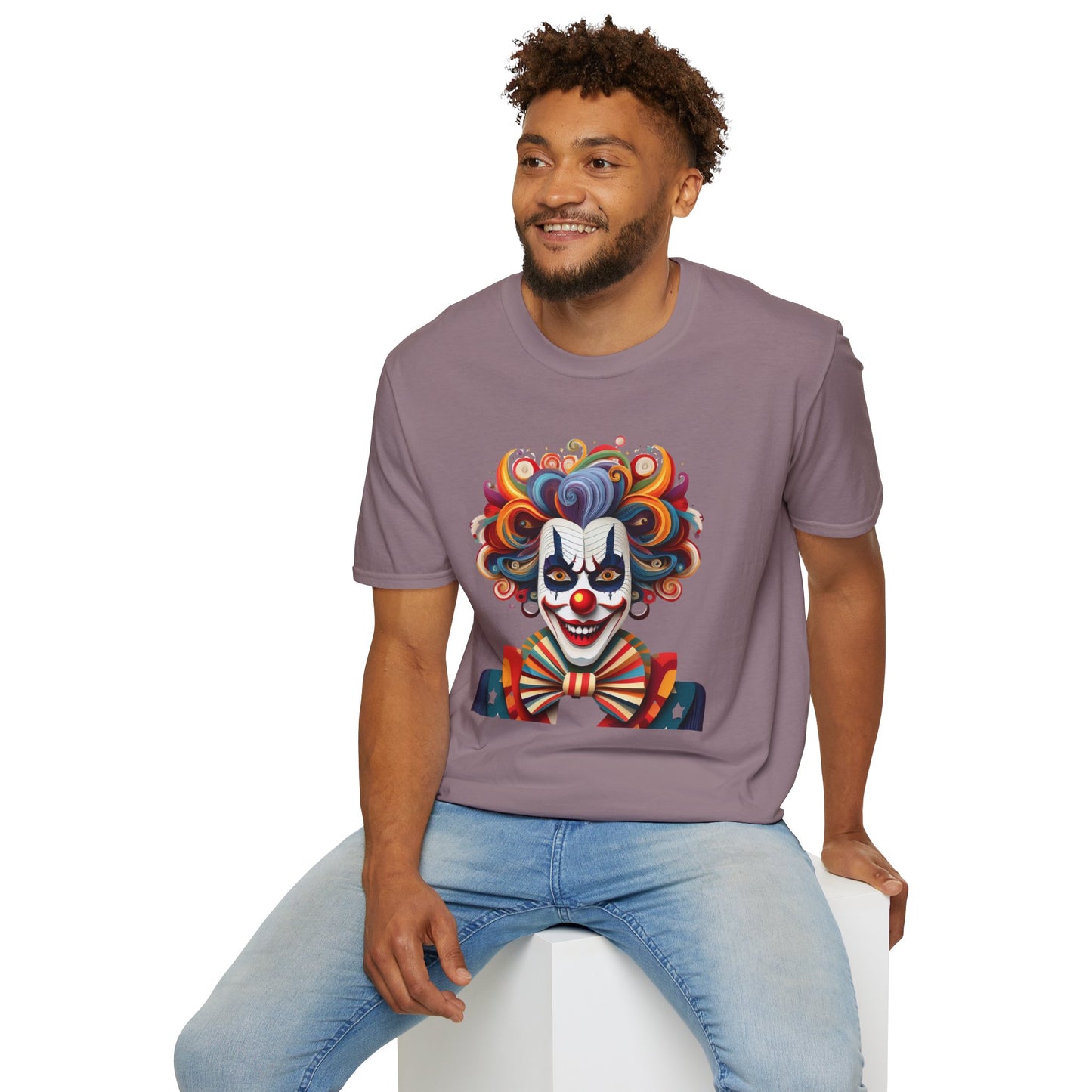 Clown Shirt, T Shirt with Clown, Funny Man Shirt, Tee Shirt with Funny Man, Circus Shirt, Shirt with Circus, Scary Man Shirt, Shirt with Scary Man