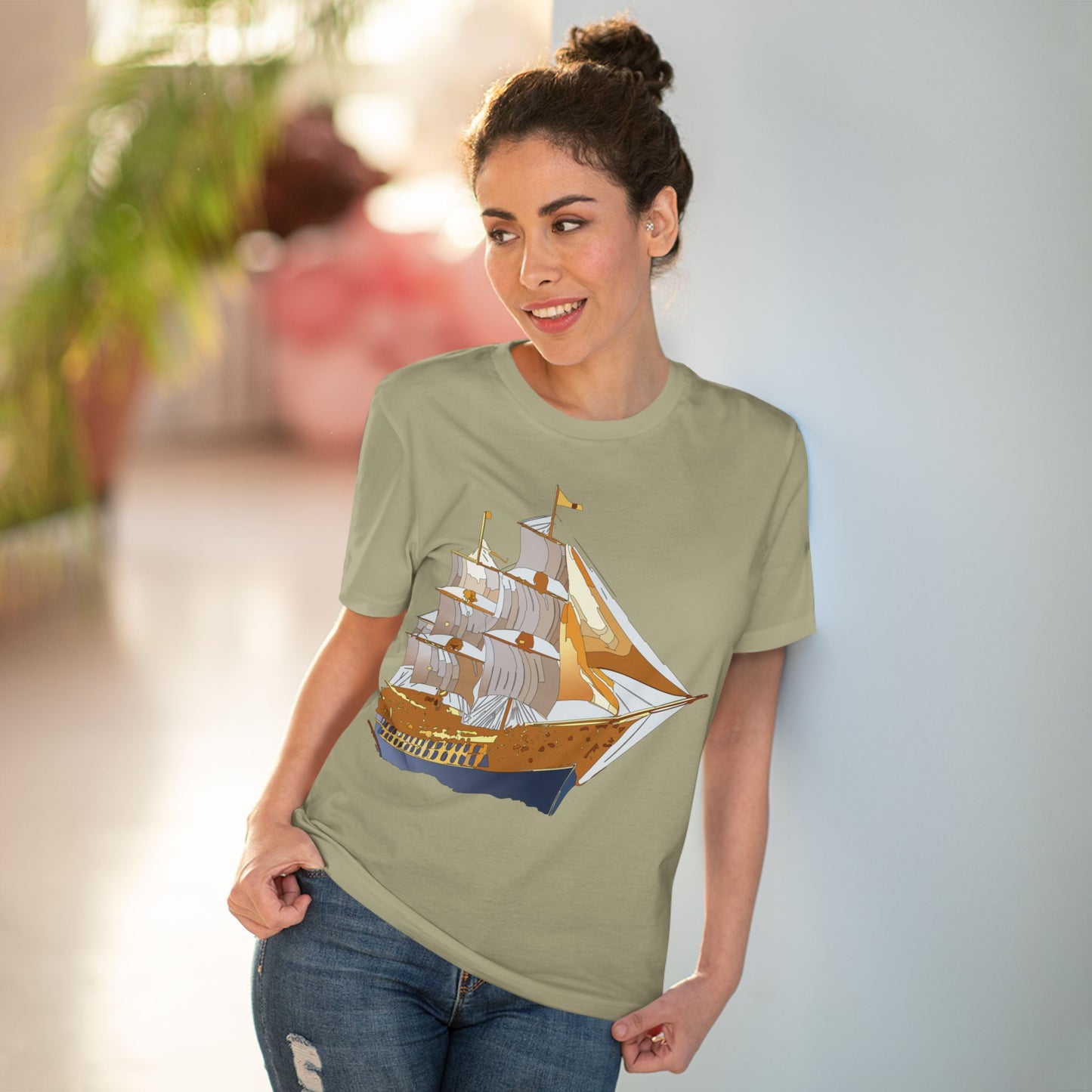 Organic T-shirt with Ship