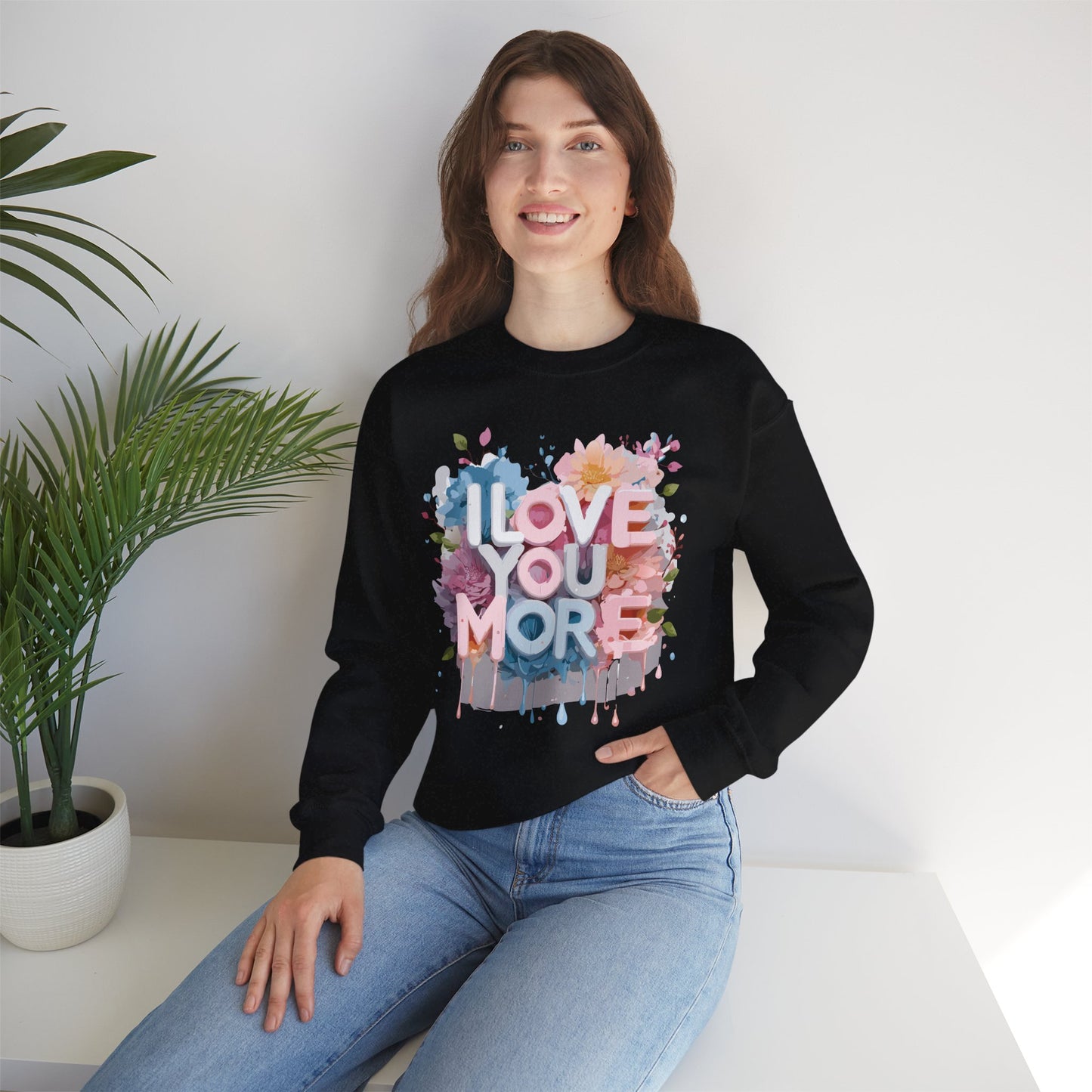 Floral Love Sweatshirt, Valentine's Day Sweatshirt, Love Flower Sweatshirt