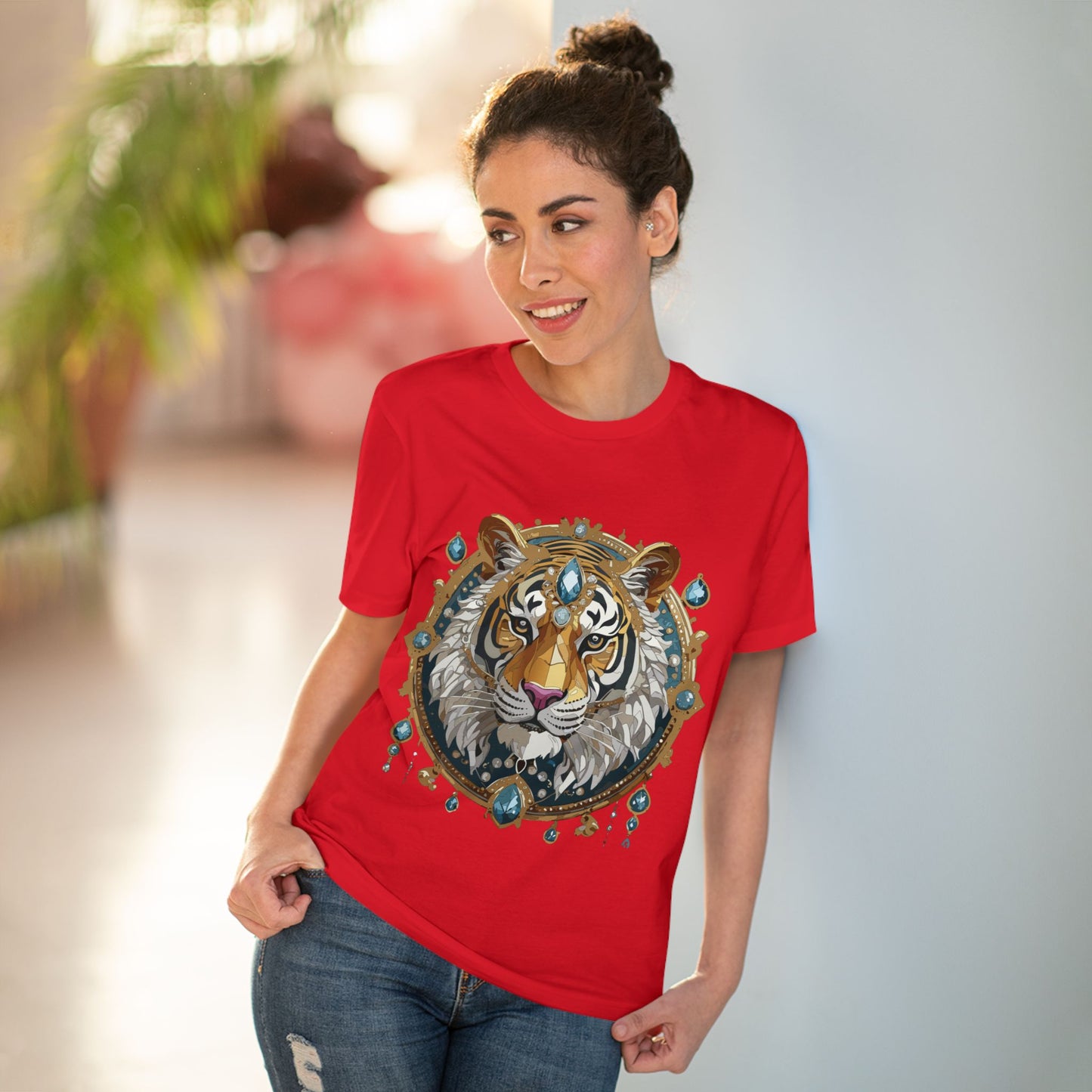 Organic T-shirt with Animals - Tiger