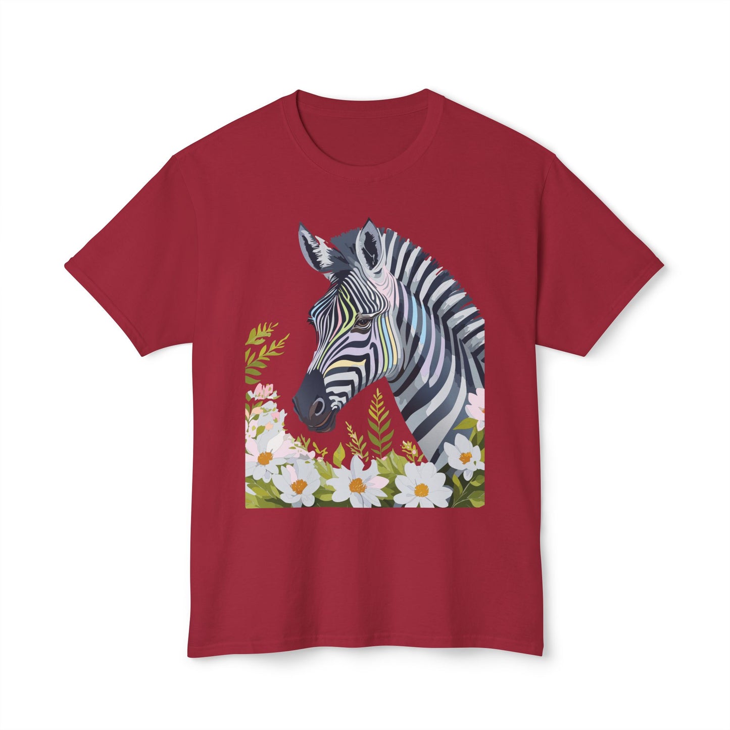 Zebra T-Shirt, Vintage Zebra Tee, Floral Tees, Zebra Art Design Shirt, Tee Shirt with Zebra 7