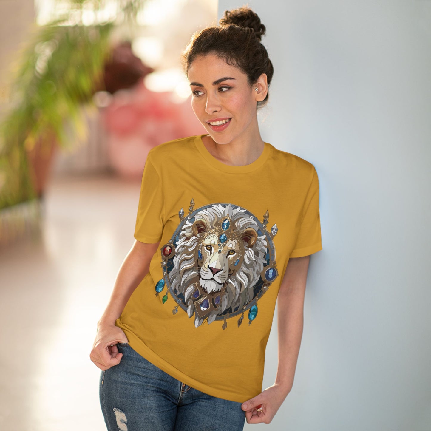 Organic T-shirt with Animals - Lion