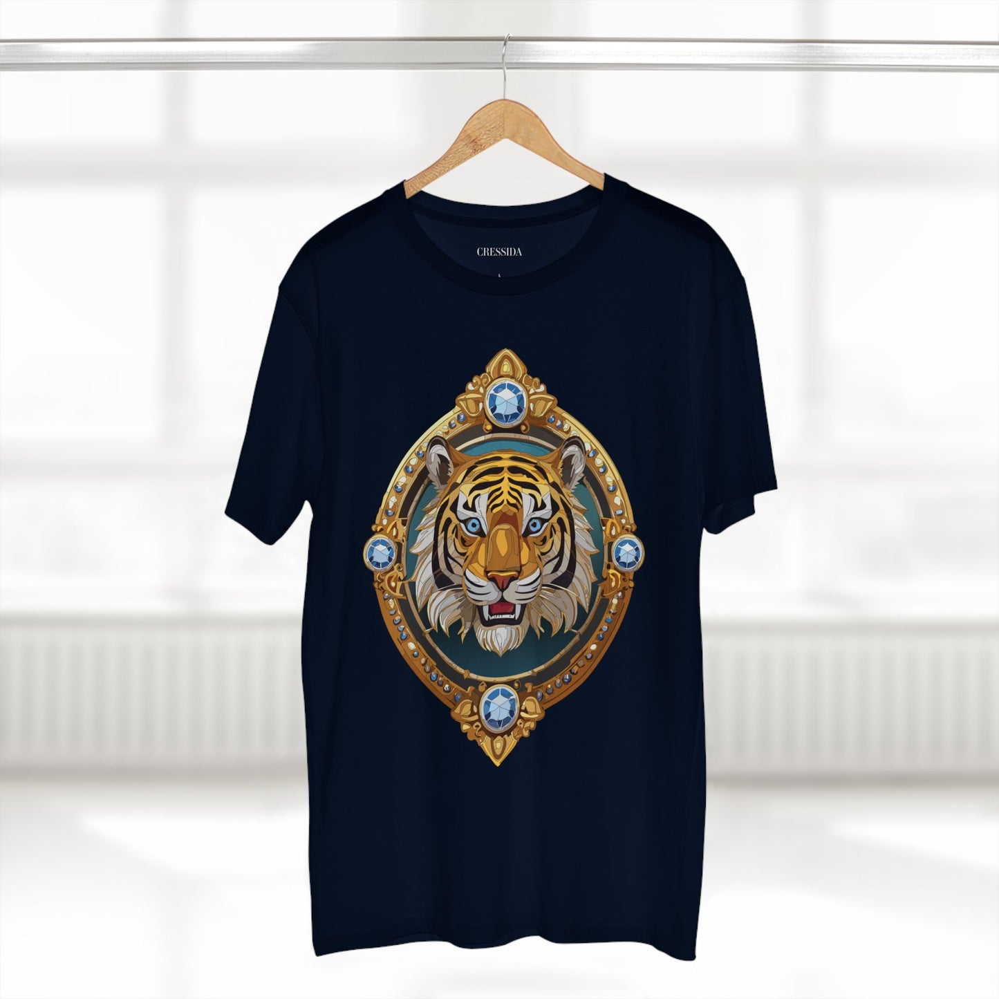 Unisex Premium Cotton Tee Shirt With Antique Animal Medallion Design