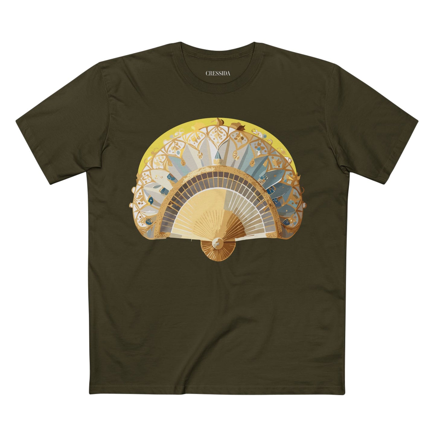 Fan shirt, Shirt with Fan, Tee Shirt with Antique Fan