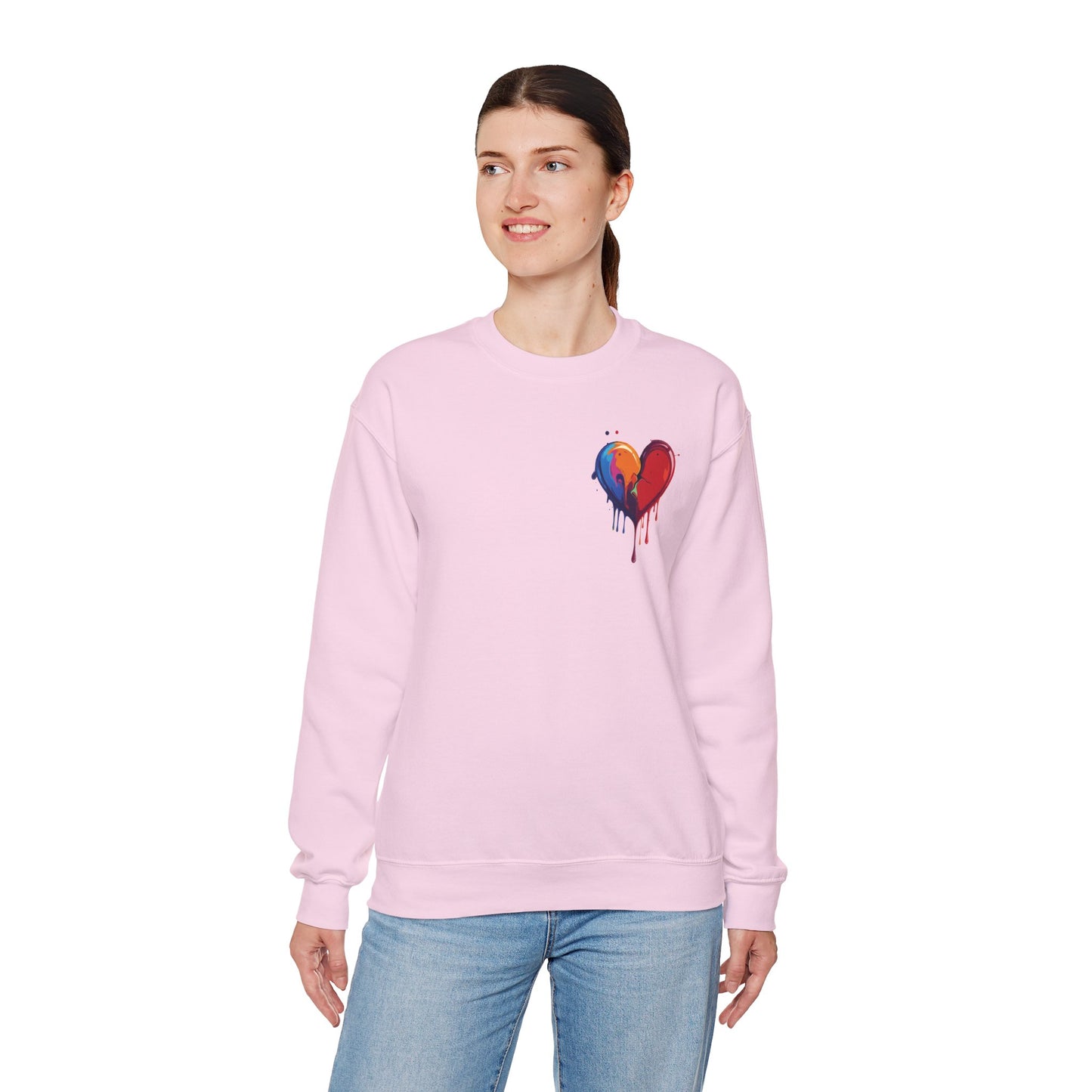 Small Bleeding Heart Sweatshirt, Small Heart Sweatshirt, Valentine's Day Sweatshirt, Heart Sweatshirt 117