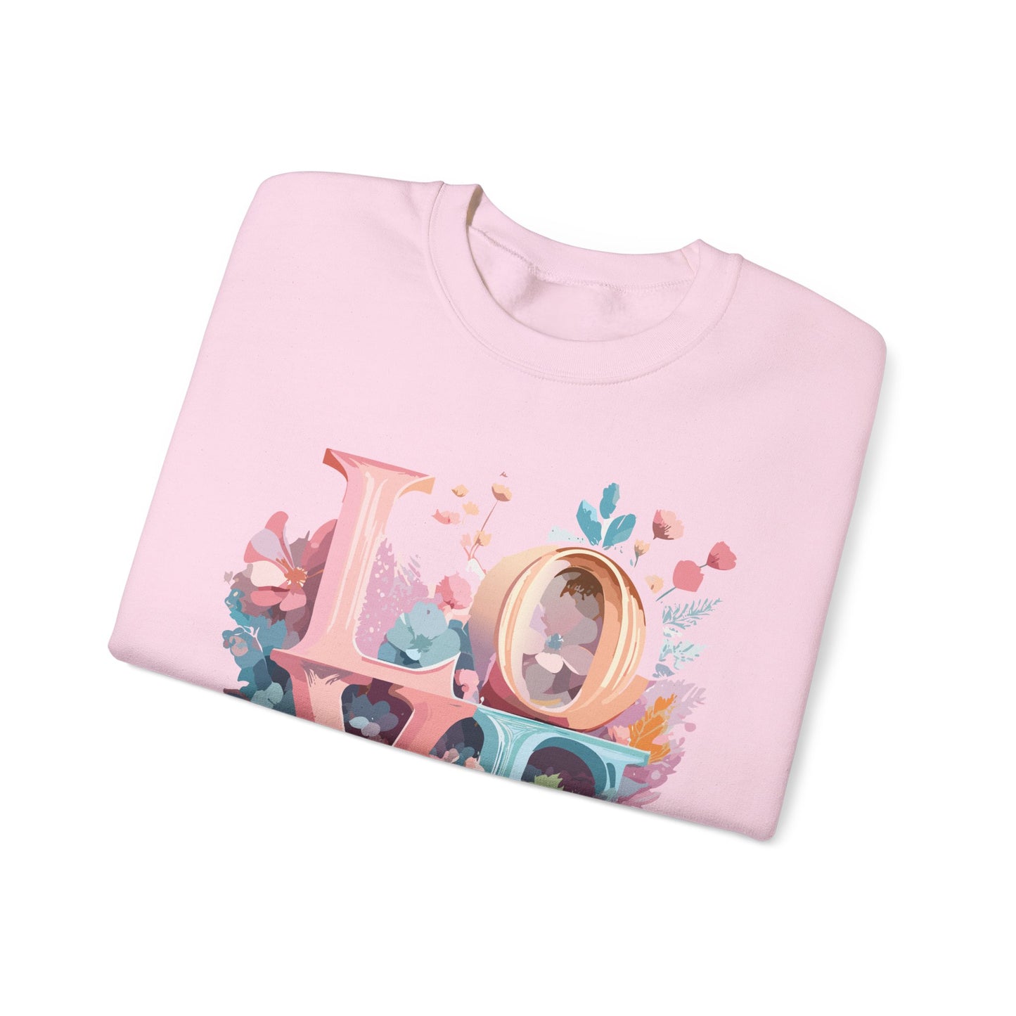 Floral Love Sweatshirt, Valentine's Day Sweatshirt, Love Flower Sweatshirt