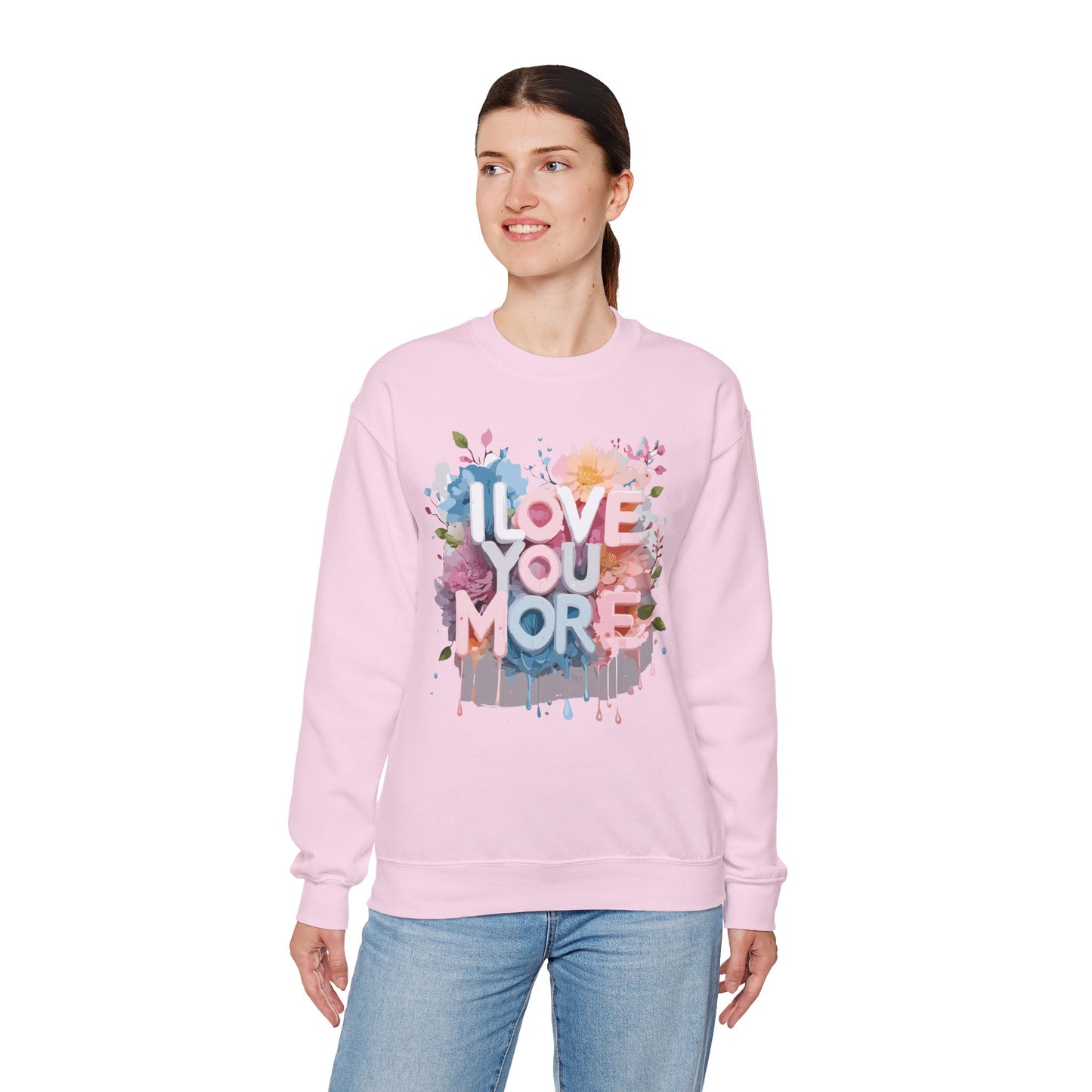 Floral Love Sweatshirt, Valentine's Day Sweatshirt, Love Flower Sweatshirt
