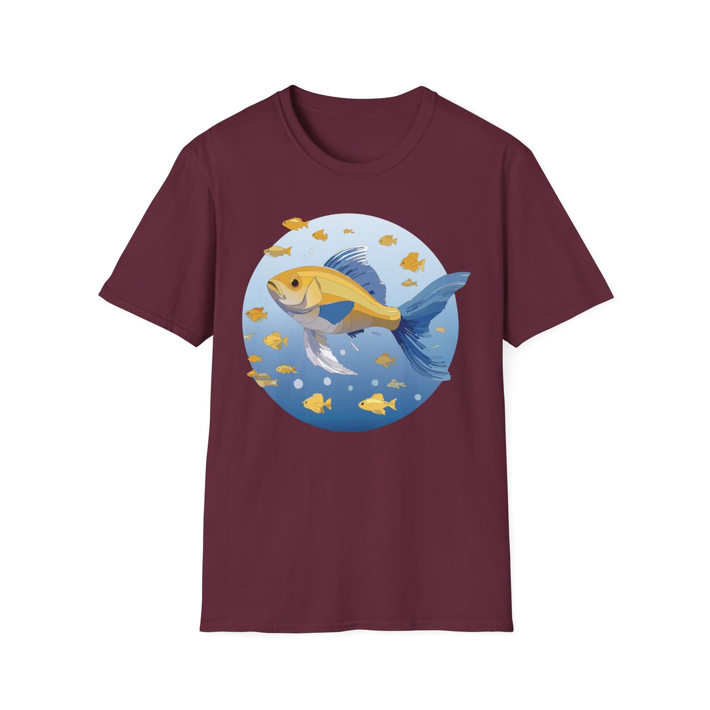 Fish Art Design Shirt, T Shirt with Fish, Graphic Shirt, Tee Shirt with Graphic Design, Shirt with Fish Graphic Art