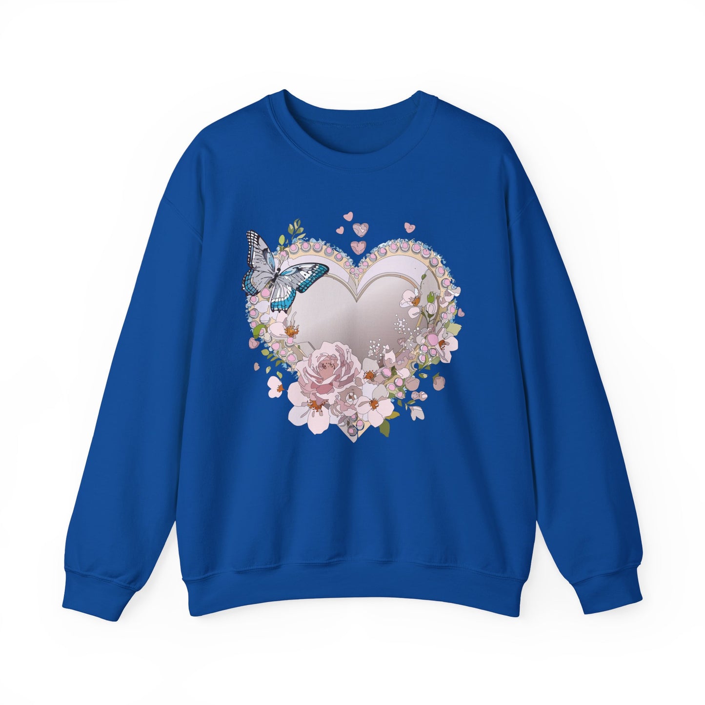 Floral Heart Sweatshirt, Floral Love Sweatshirt, Valentine's Day Sweatshirt, Heart Floral Sweatshirt