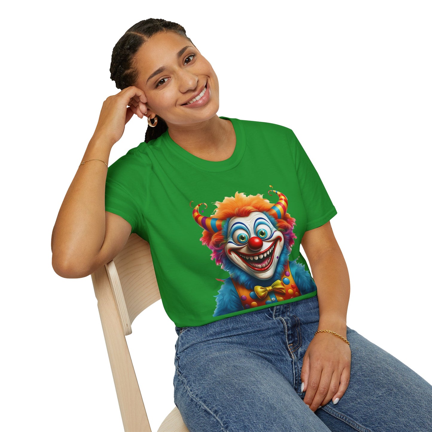 Clown Shirt, T Shirt with Clown, Funny Man Shirt, Tee Shirt with Funny Man, Circus Shirt, Shirt with Circus, Scary Man Shirt, Shirt with Scary Man