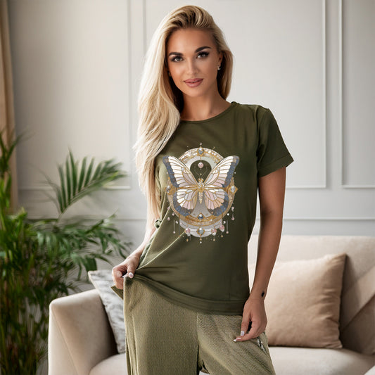 Butterfly shirt, Shirt with Butterfly, Tee Shirt with Antique Butterfly