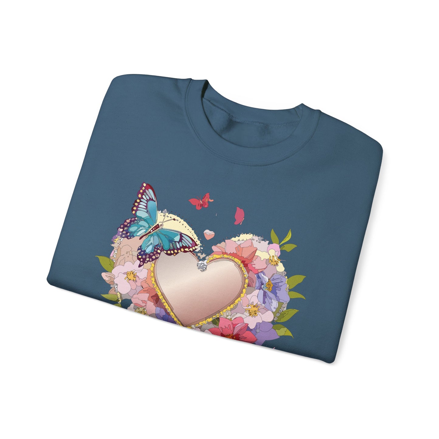 Floral Heart Sweatshirt, Floral Love Sweatshirt, Valentine's Day Sweatshirt, Heart Floral Sweatshirt