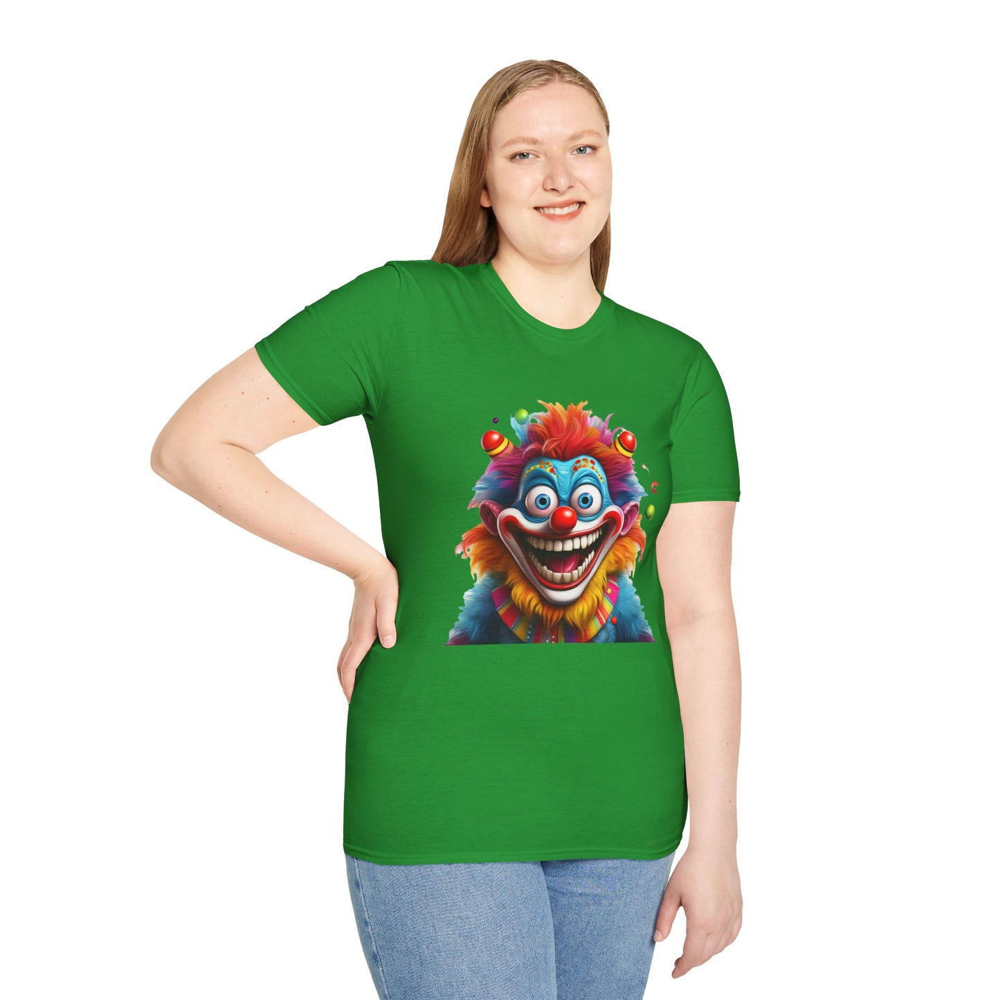Clown Shirt, T Shirt with Clown, Funny Man Shirt, Tee Shirt with Funny Man, Circus Shirt, Shirt with Circus, Scary Man Shirt, Shirt with Scary Man
