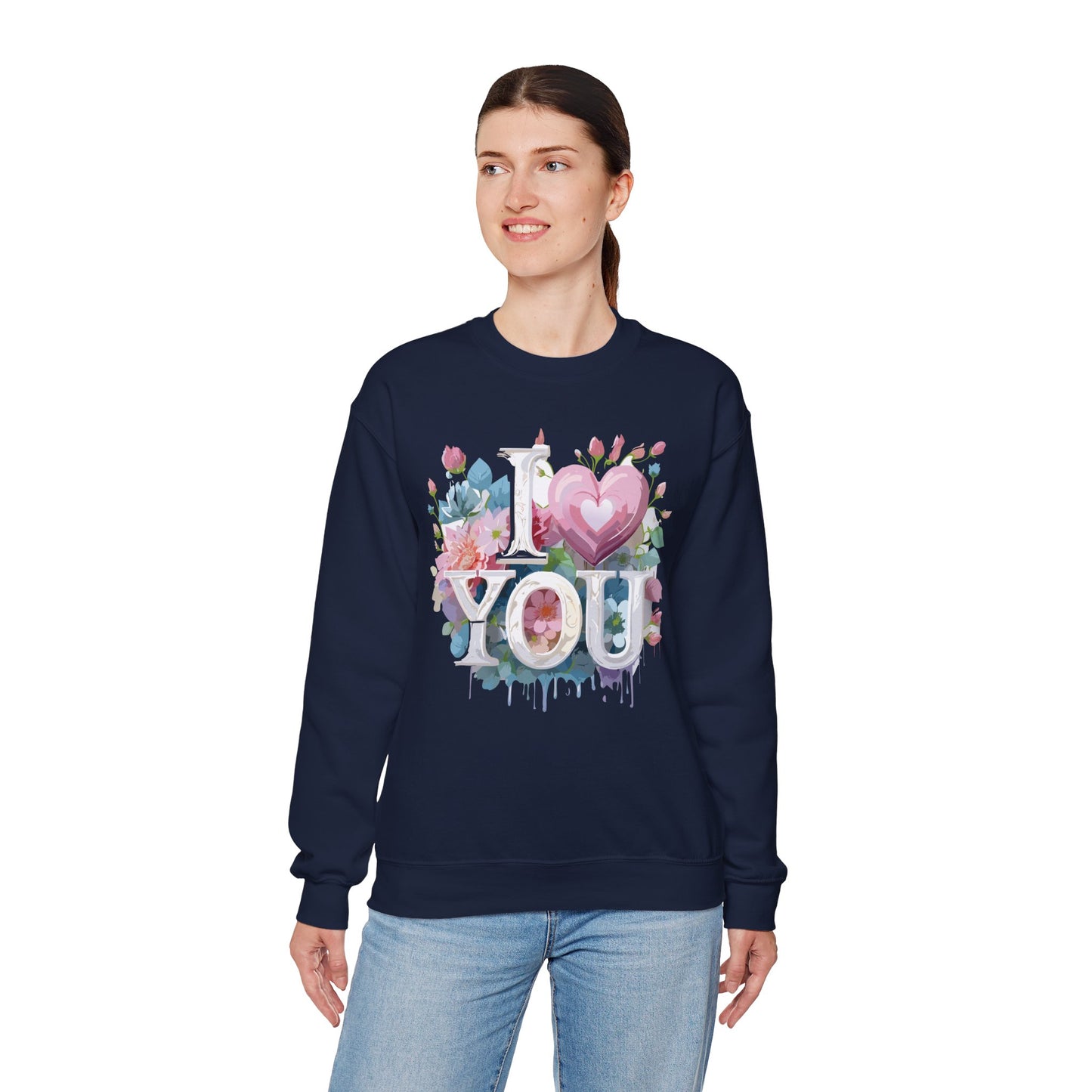Floral Love Sweatshirt, Valentine's Day Sweatshirt, Love Flower Sweatshirt