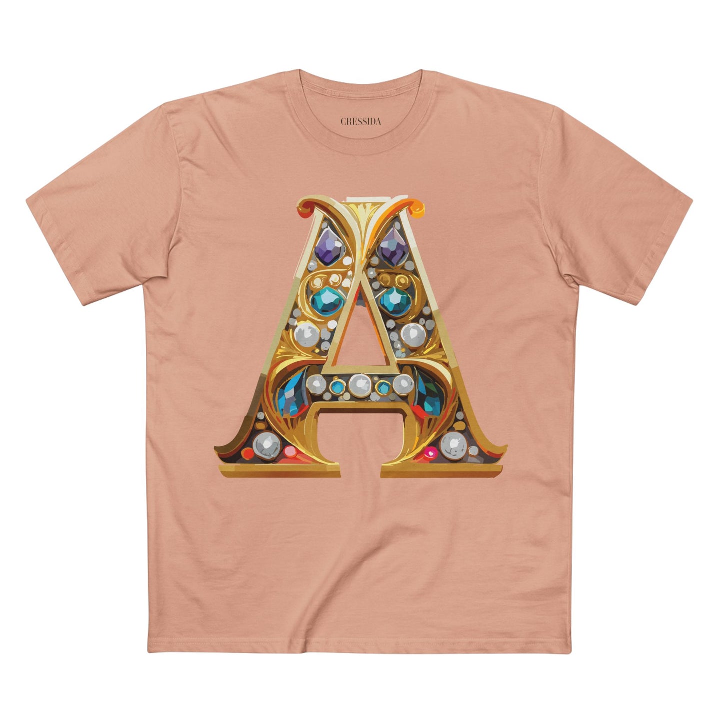 Letter Shirt, Shirt with Letters, Tee Shirt with Gold Letters