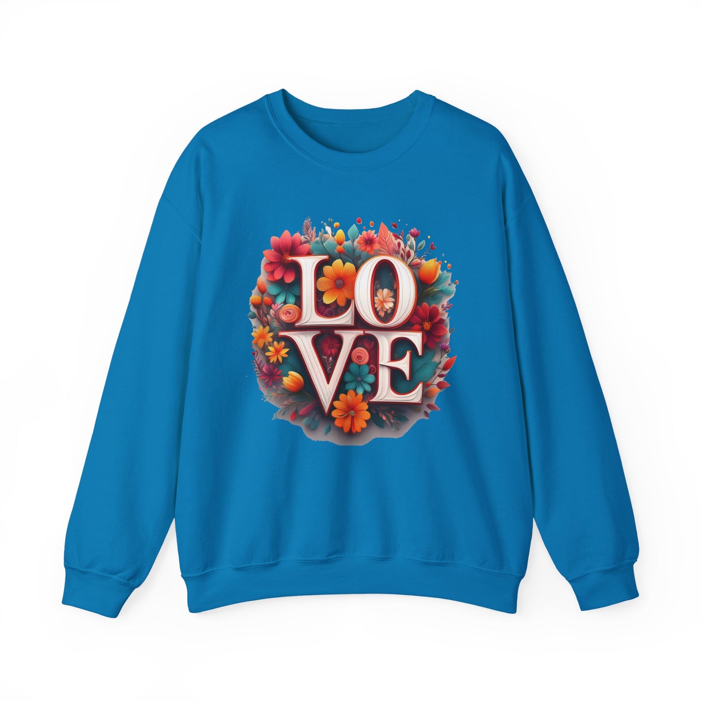 Floral Love Sweatshirt, Valentine's Day Sweatshirt, Love Flower Sweatshirt