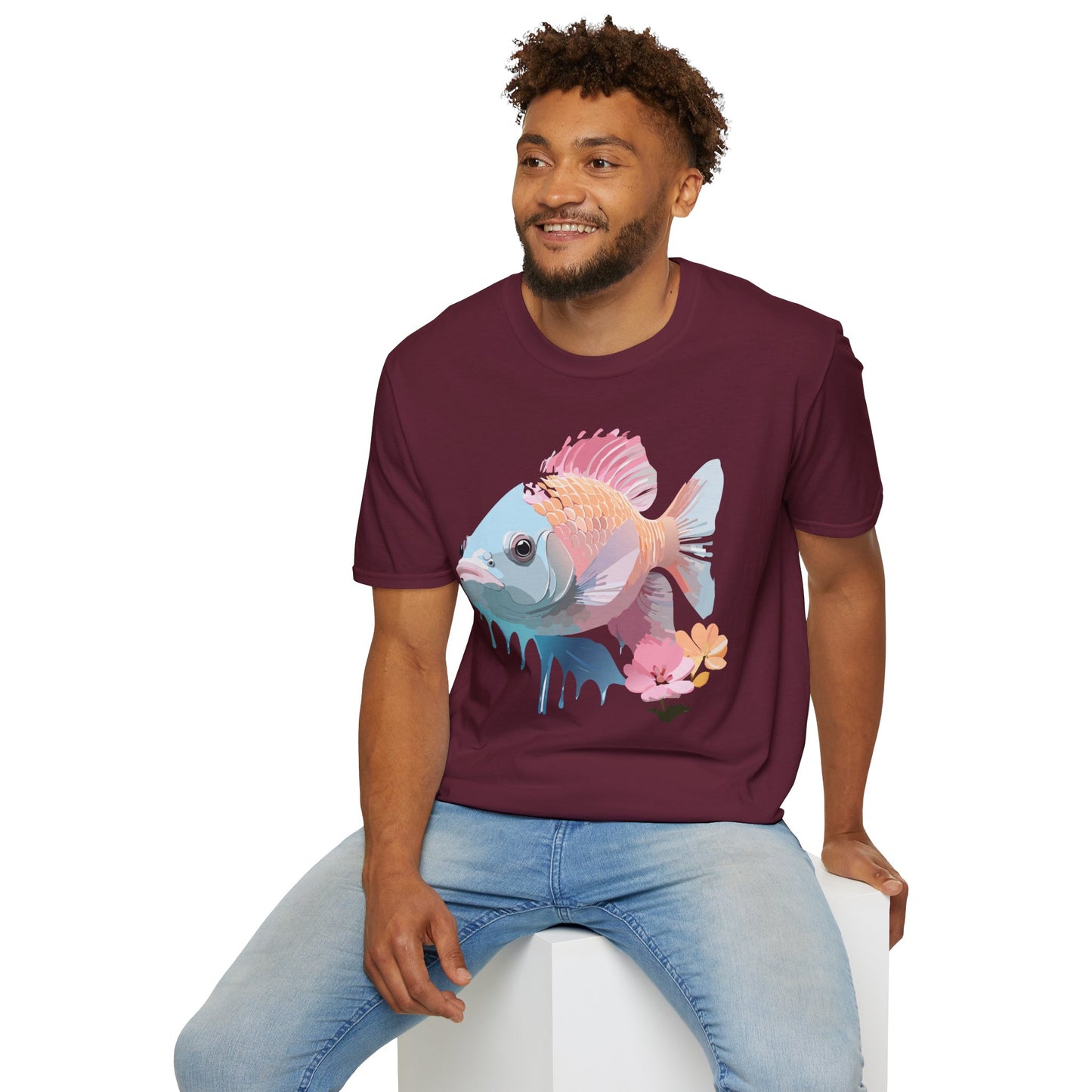 Copy of Fish Art Design Shirt, T Shirt with Fish, Graphic Shirt, Tee Shirt with Graphic Design, Shirt with Fish Graphic Art