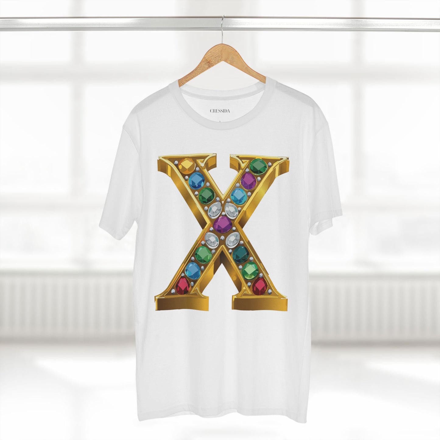 Letter Shirt, Shirt with Letters, Tee Shirt with Gold Letters